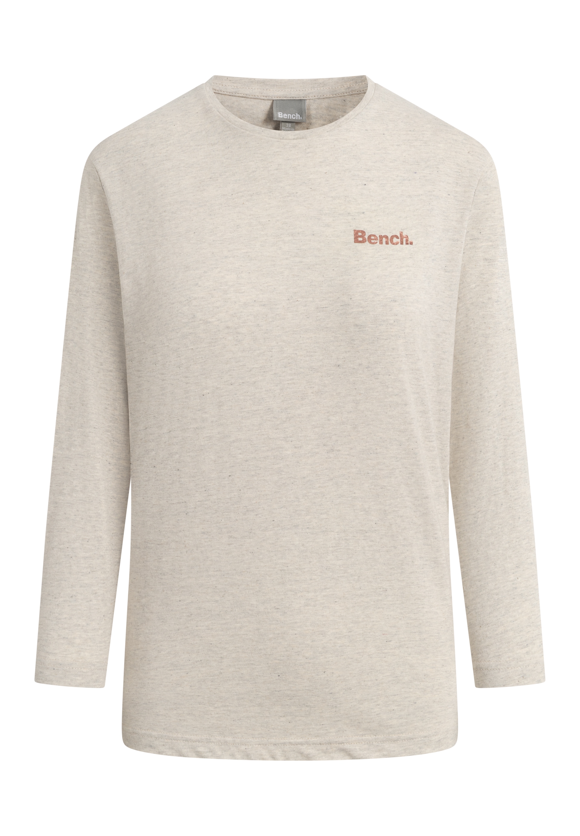 Bench. 3/4-Arm-Shirt »ROMILEY« tailliertes Basic mit 3/4 Arm und Logoprint im Metallic-Holo Stil