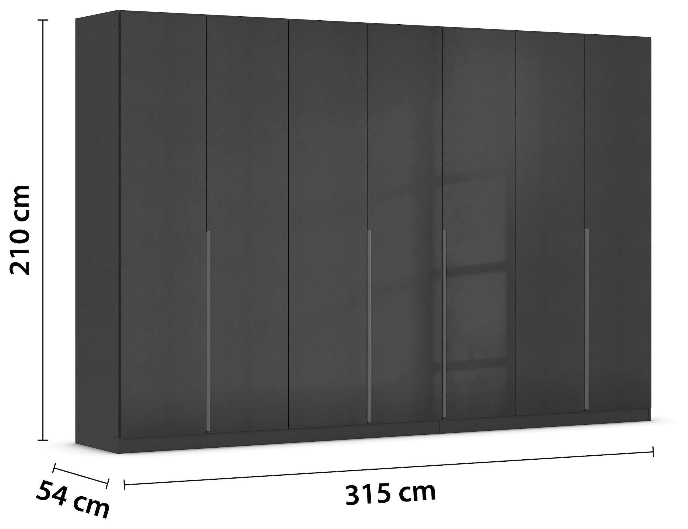 rauch Drehtürenschrank »Kleiderschrank Schrank Garderobe AGORDO TOPSELLER Schlafzimmer«, (in zwei Griff-Farben mit Dekor- oder Hochglanzfront), durchdachte Innenausstattung, in 6 Breiten und 2 Höhen MADE IN GERMANY