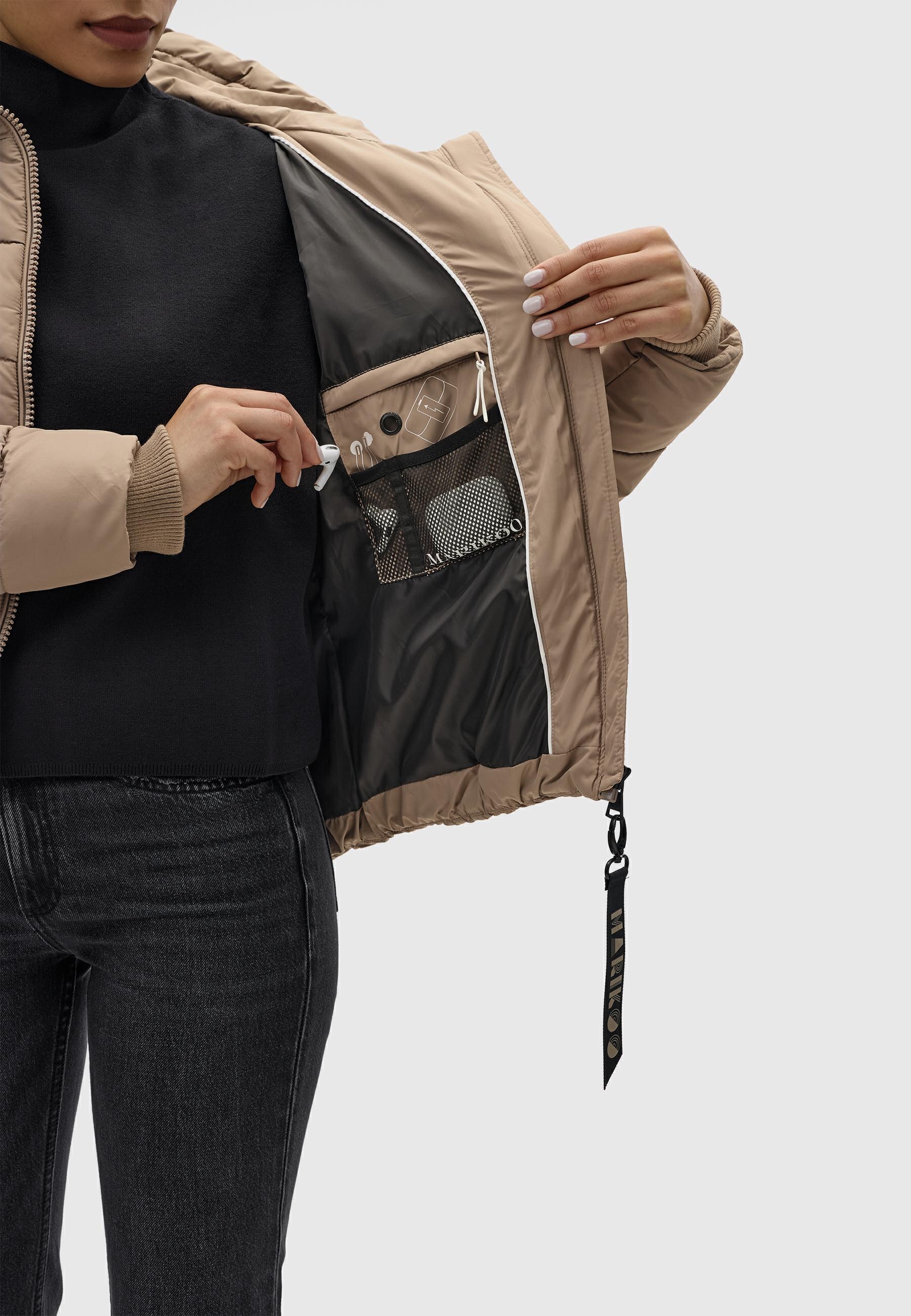 Marikoo Steppjacke »Amayaa-1« mit Kapuze Gesteppte Damen Jacke mit großer Kapuze