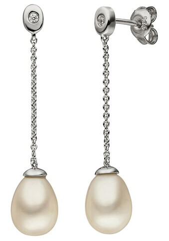 JOBO Perlenohrringe, 925 Silber mit Perlen und Zirkonia kaufen