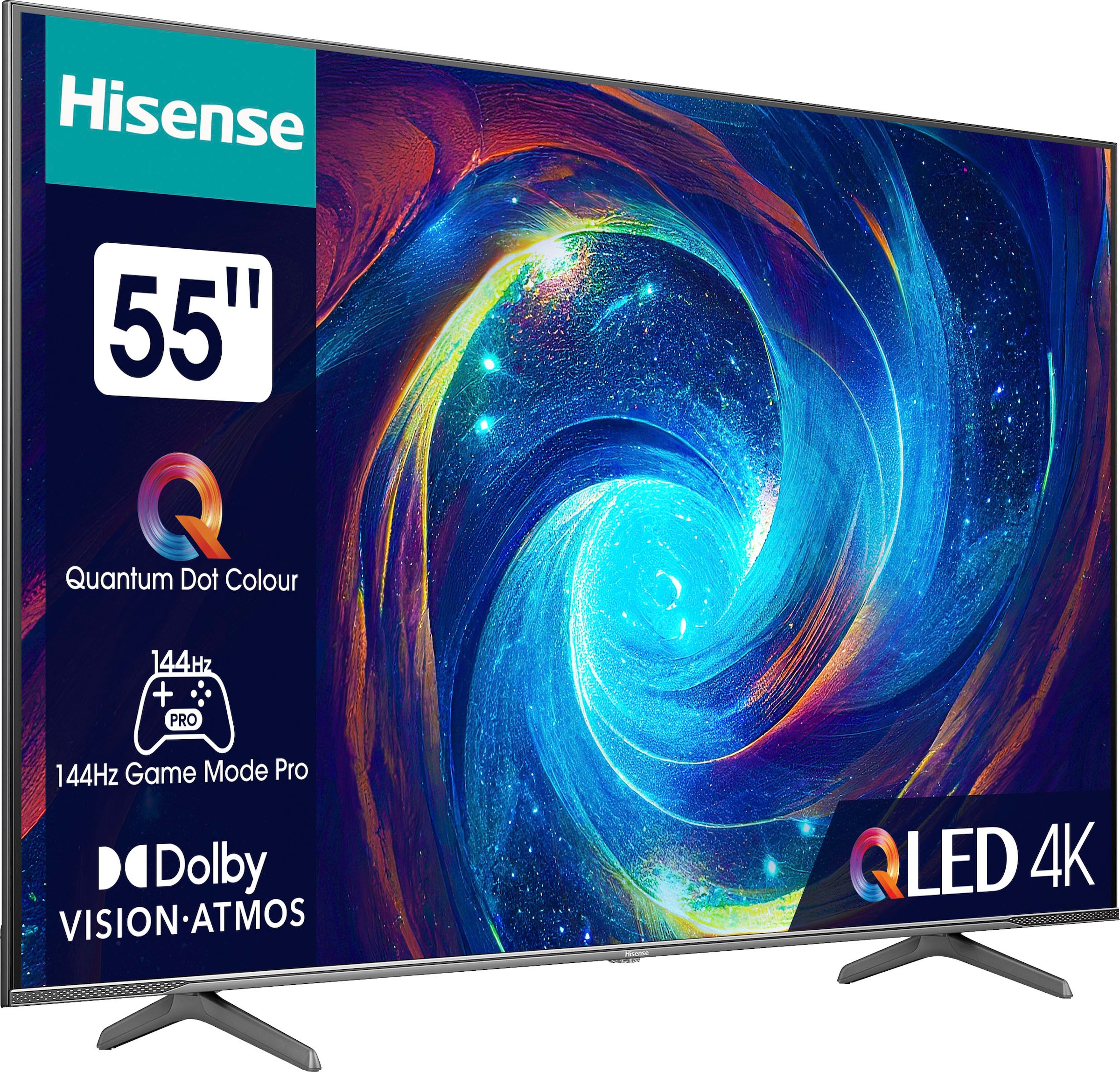 Hisense QLED-Fernseher »55E7KQ PRO«, 139 cm/55 Zoll, 4K Ultra HD, Smart-TV  | BAUR