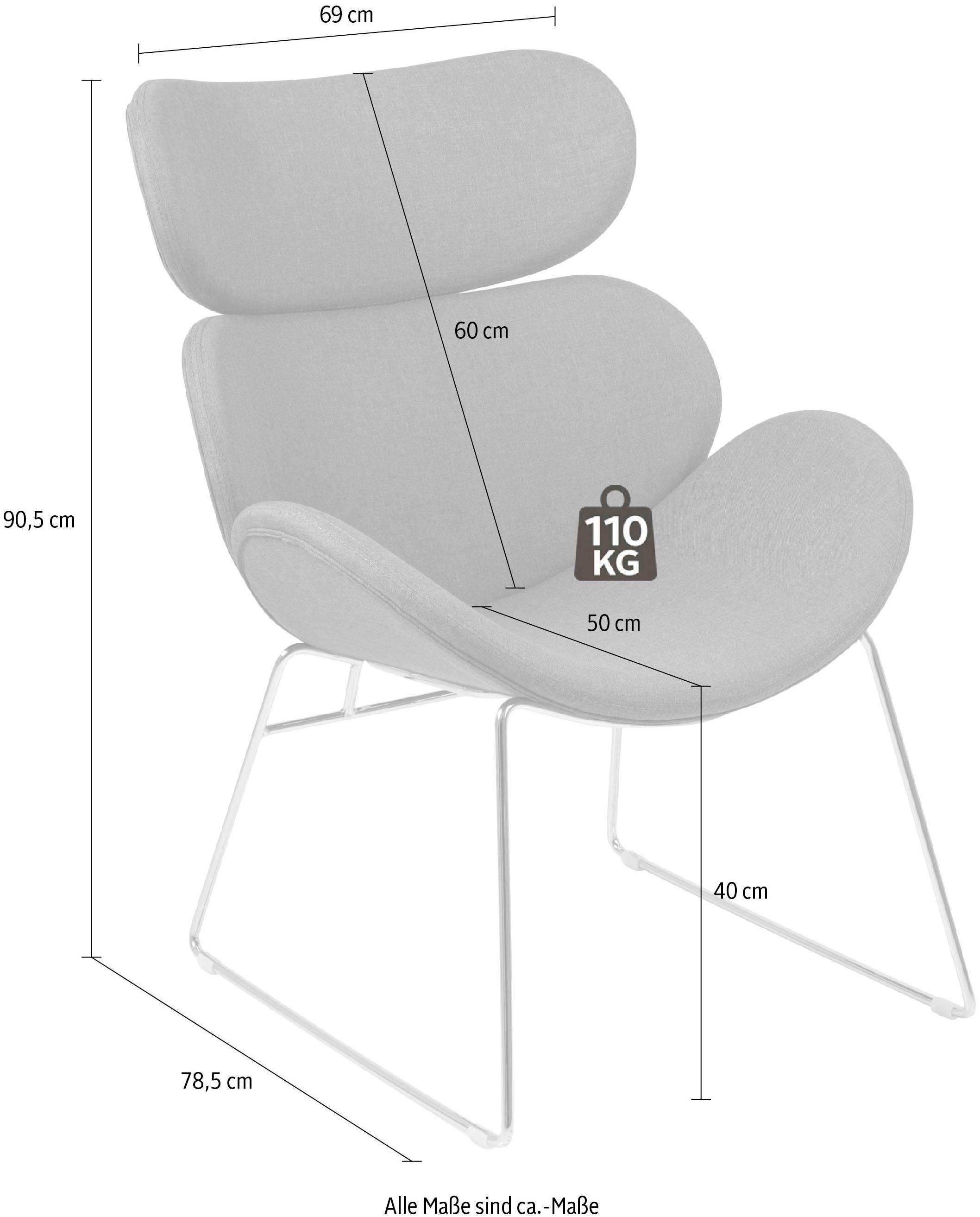 bestellen 40cm Loungesessel BAUR Sitzhöhe unterschiedlichen | in andas Farbvarianten, Bezugsqualitäten und »Chiara«,