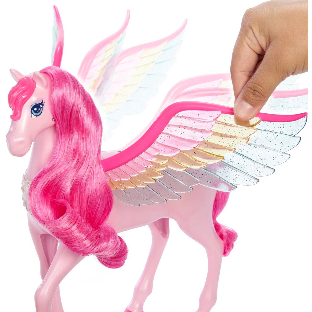 Barbie Anziehpuppe »Ein verborgener Zauber, Rosafarbener Pegasus mit Hündchen«