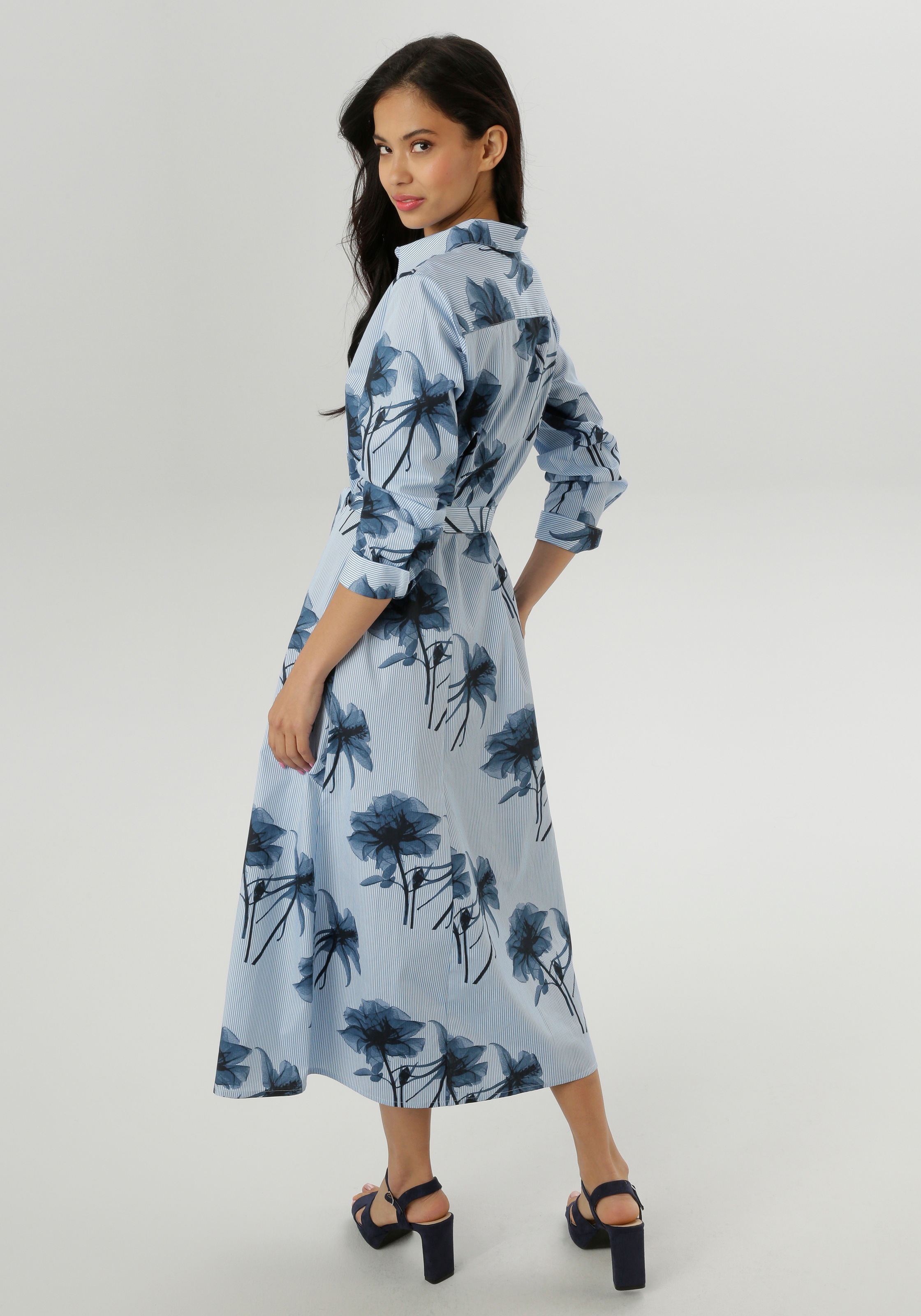 Aniston SELECTED Blusenkleid mit fantasievollem Blumendruck günstig online kaufen