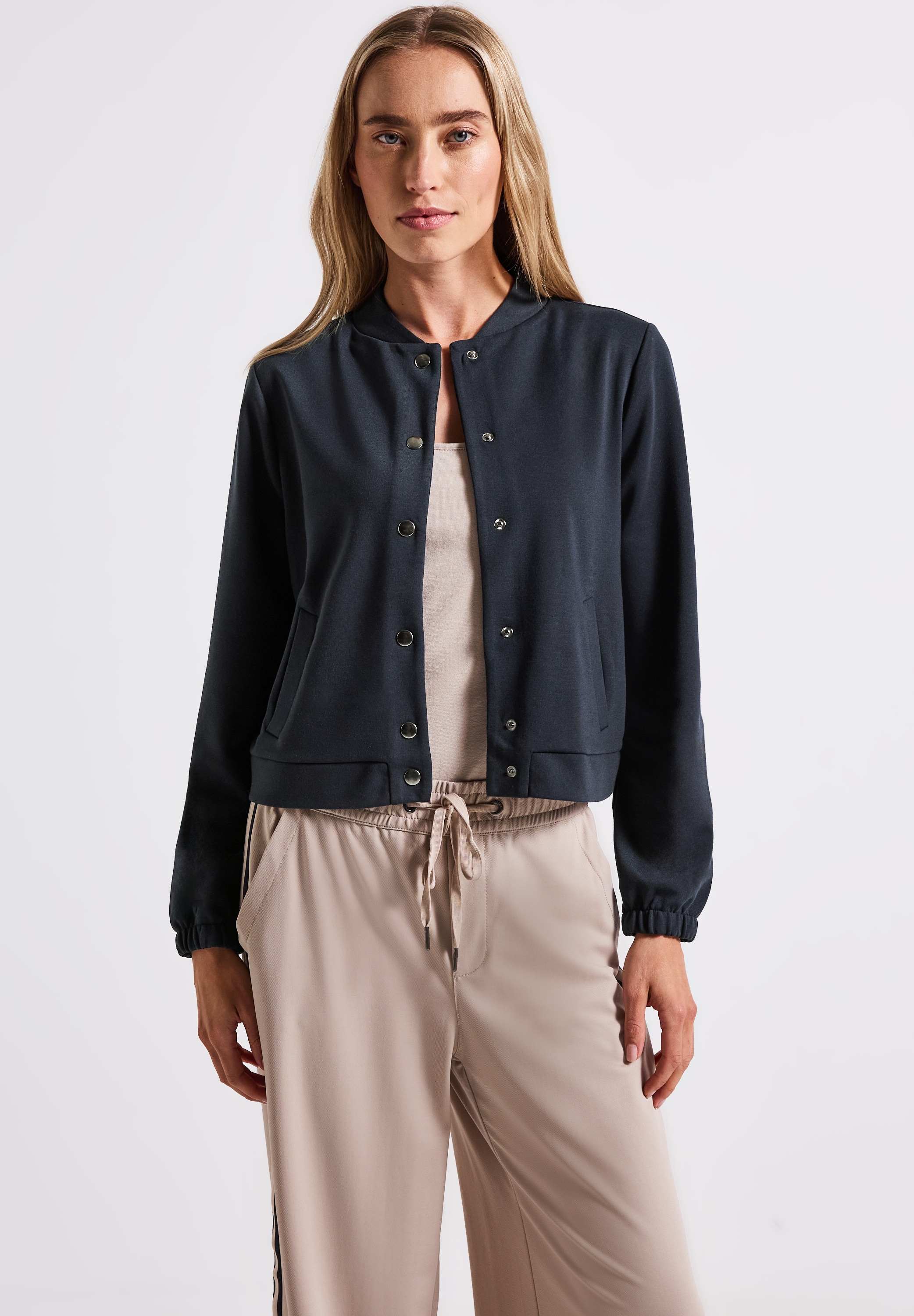 STREET ONE Cardigan, aus elastischem Materialmix günstig online kaufen