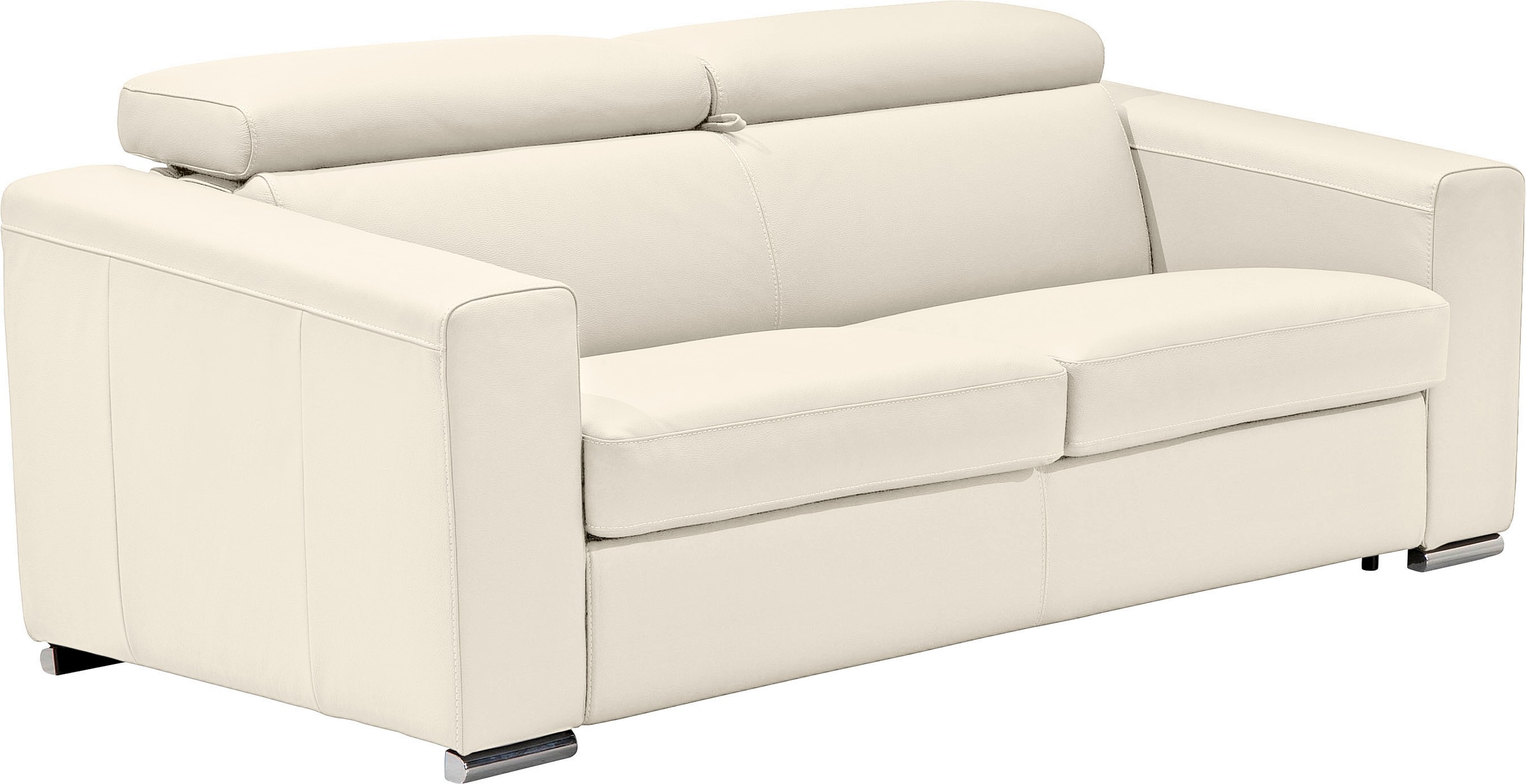 Egoitaliano Schlafsofa »Cabiria, Design und super Sitz- und Liegekomfort«, Sofa inkl. Schlaffunktion, Kopfteile verstellbar, mit Metallfüßen