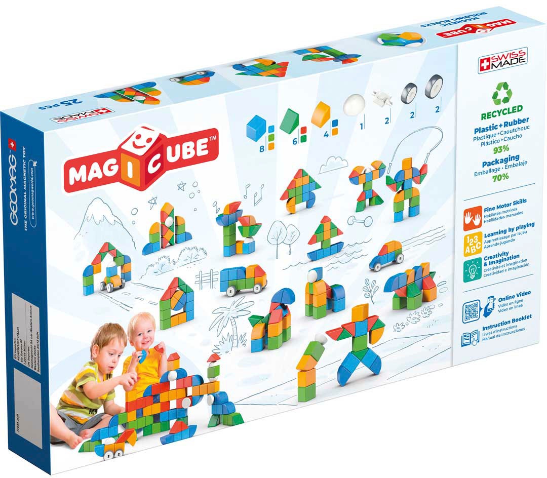 Geomag™ Magnetspielbausteine »GEOMAG™ Magicube Shapes Little World 25«, (25 St.), Made in Europe