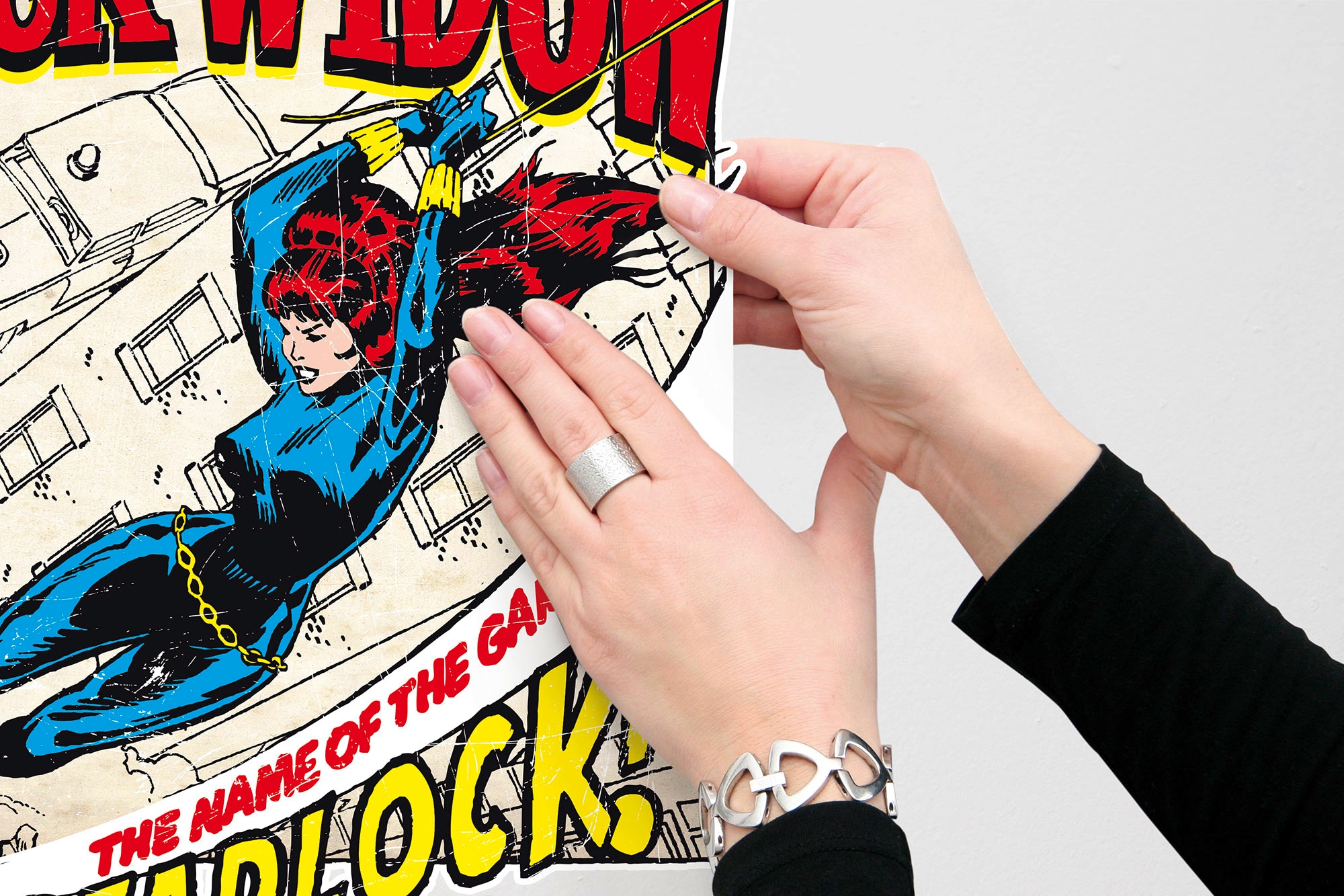 Komar Wandtattoo »Black Widow Comic Classic - Größe 50 x 70 cm«, (1 St.), selbstklebend, Wandsticker, Kinderzimmer