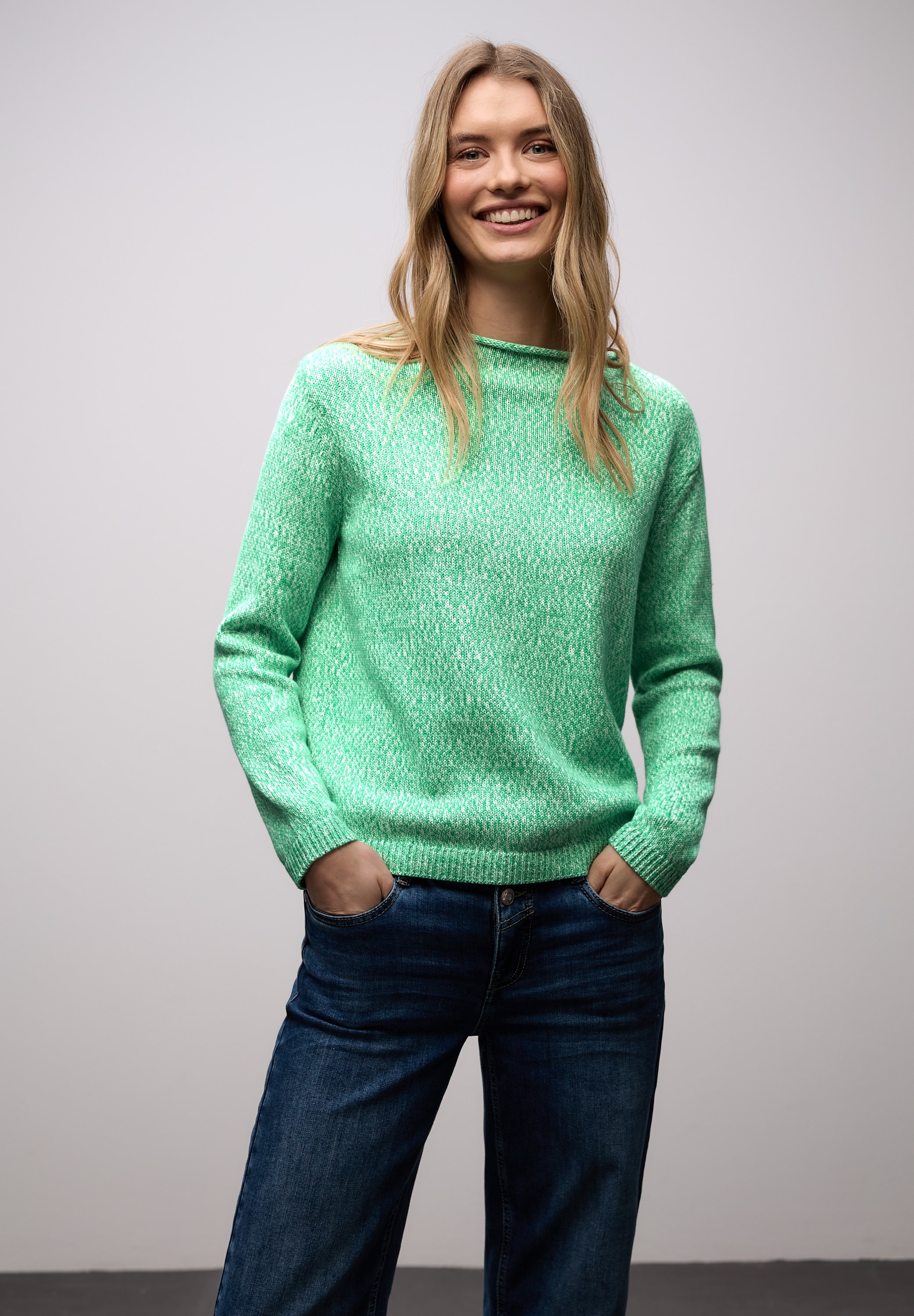 STREET ONE Strickpullover im Two-Tone-Look günstig online kaufen