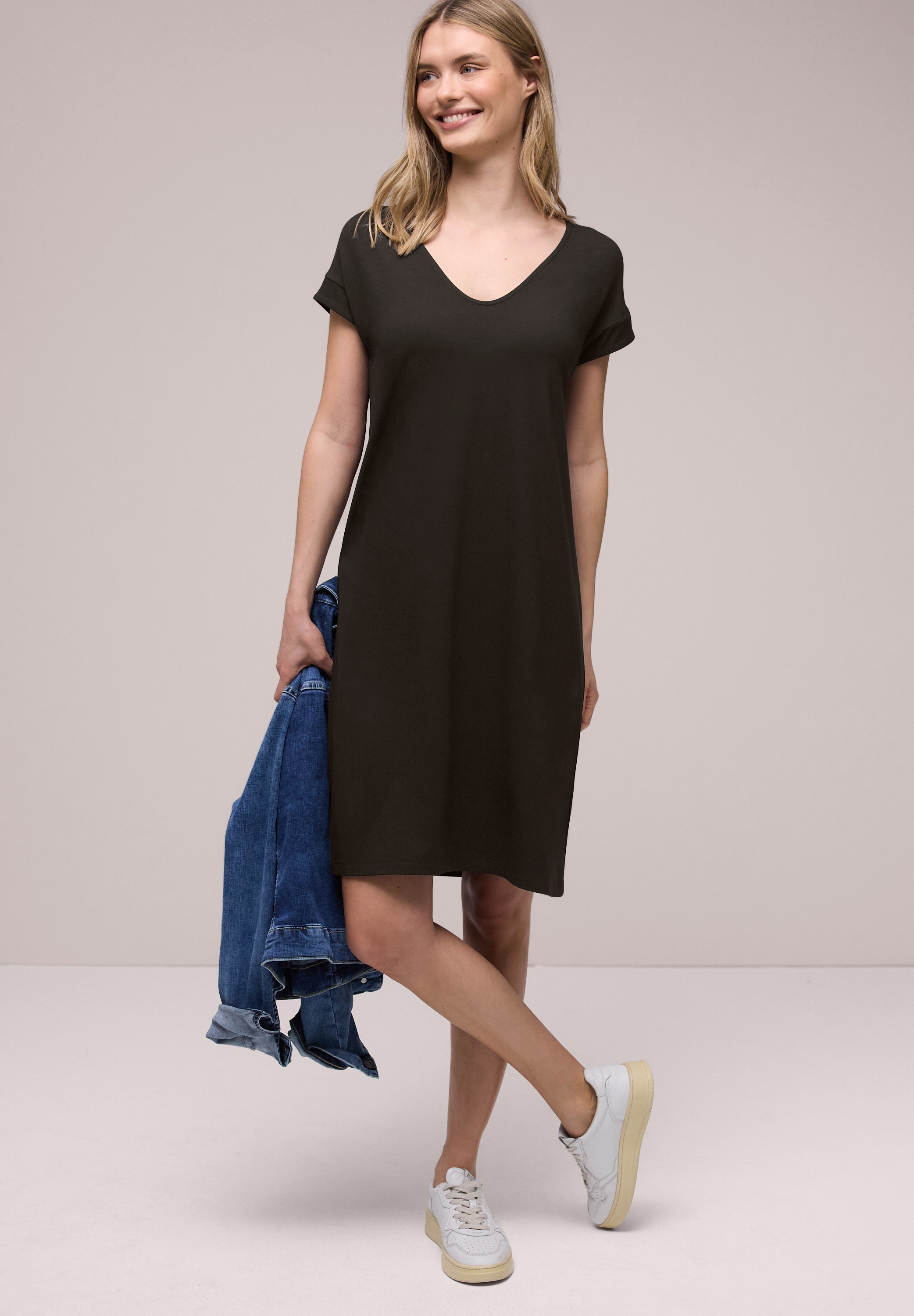 STREET ONE Jerseykleid Ohne Taschen aus Viskose