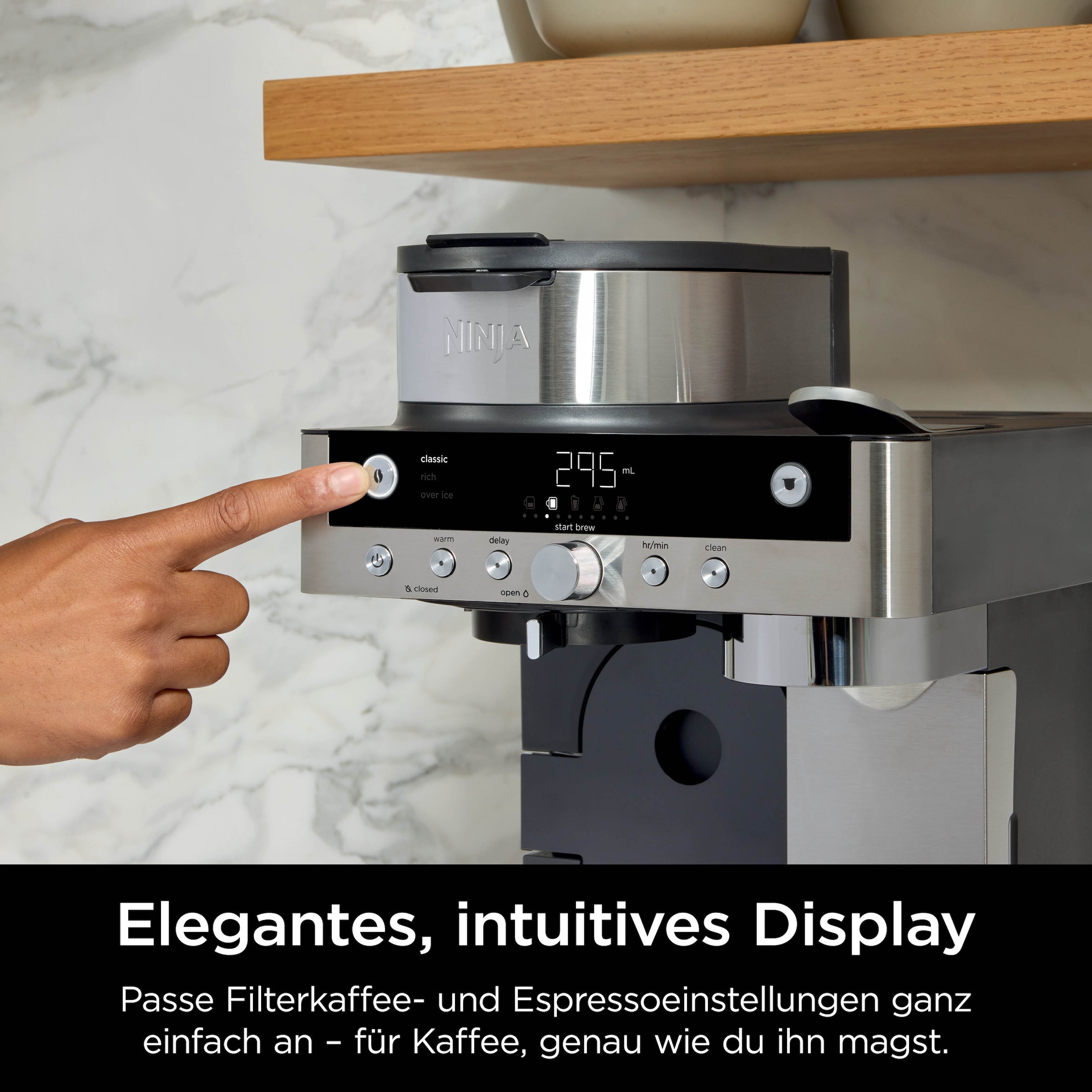NINJA Filterkaffeemaschine »und Espresso-Kapselmaschine Prestige DualBrew System CFN802EU« 1,8 l Kaffeekanne Papierfilter 3 Variationen und 10 Getränkegrößen, mit einklappbarem Aufschäumer
