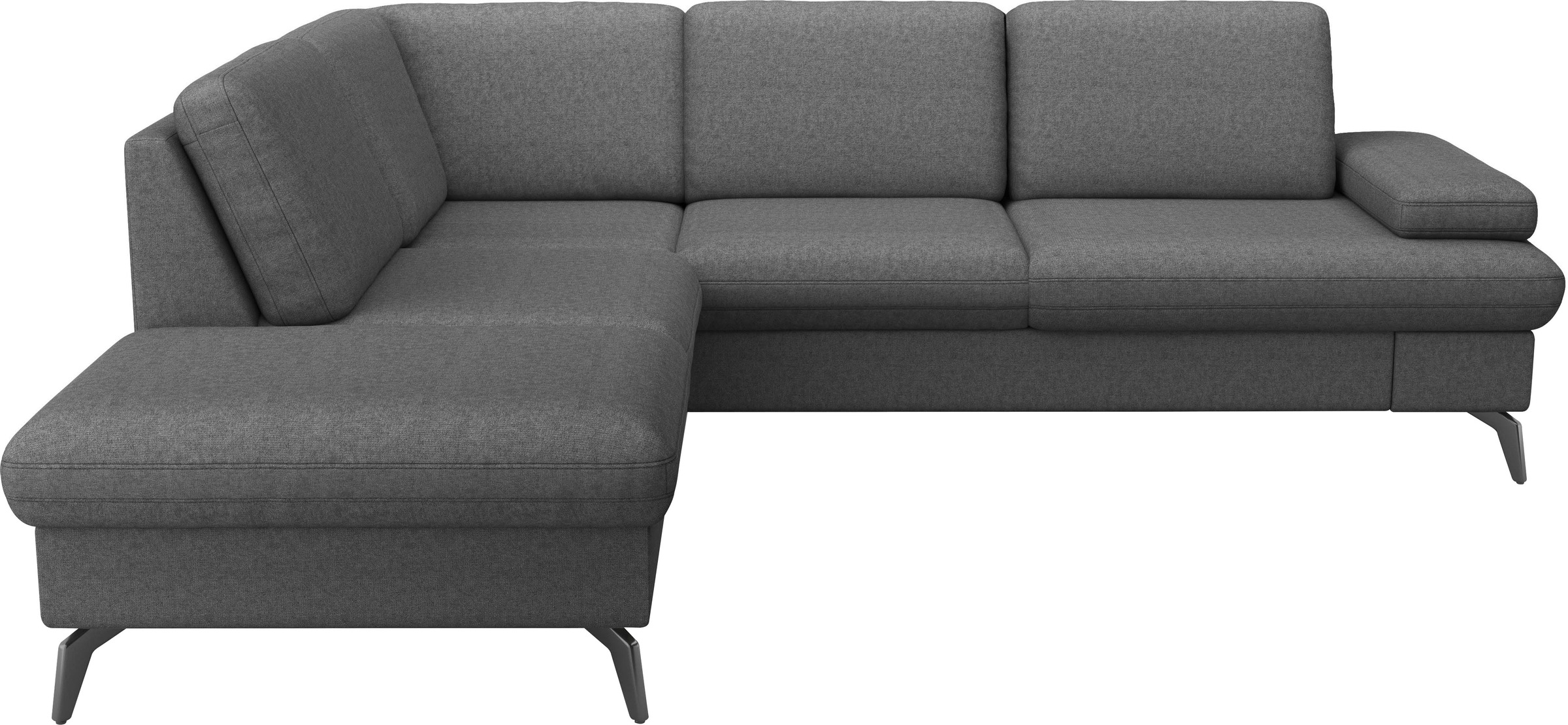 sit&more Ecksofa »Morris Jubi L-Form«, inkl. Armteilfunktion und 1 Zierkissen, wahlweise mit Bettfunktion