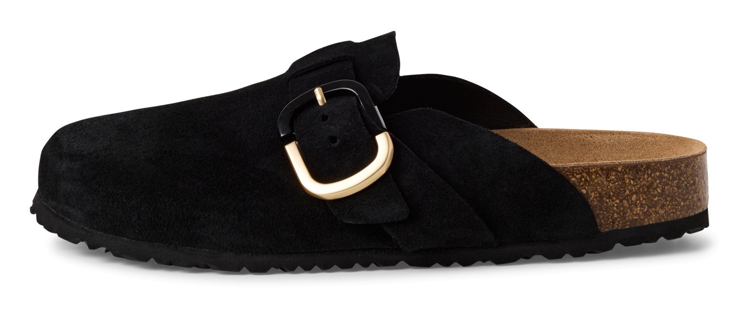 Tamaris Clog, Hausschuh, Schupfschuh, Bequemschuh mit verstellbarer Schnalle