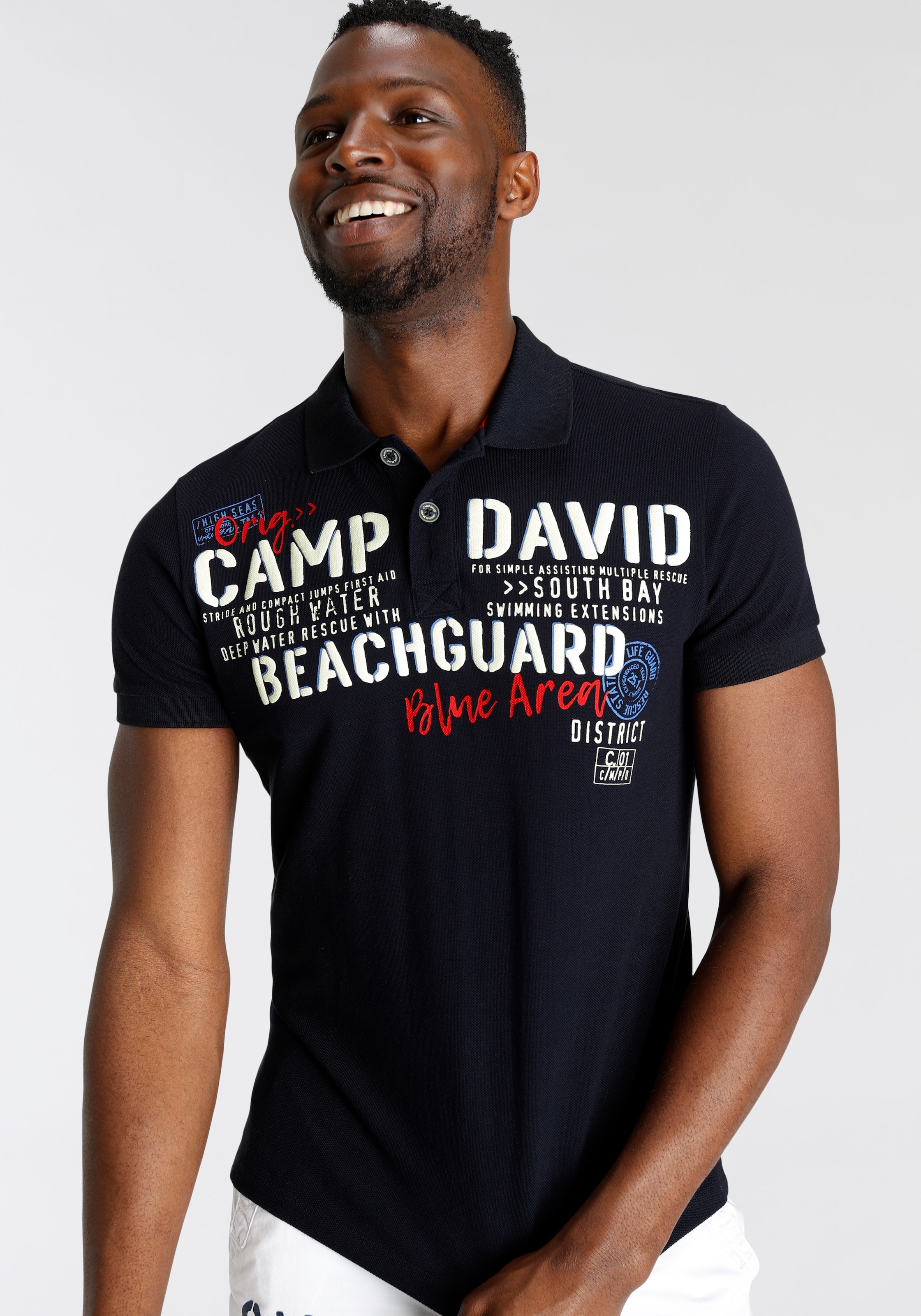 CAMP DAVID Poloshirt, in hochwertiger Piqué-Qualität