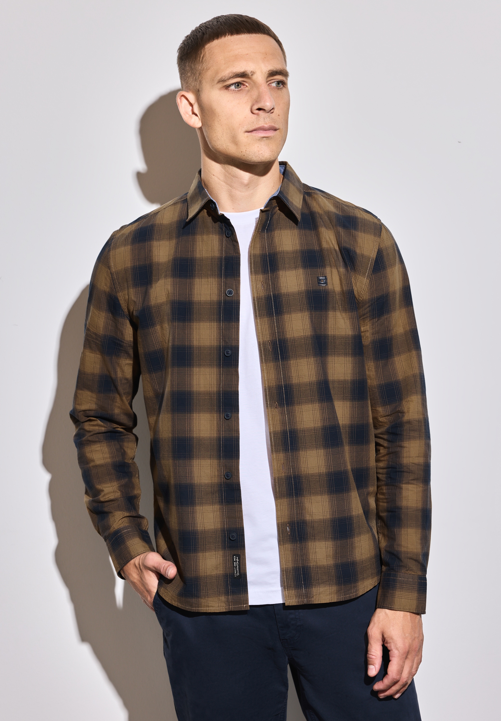 STREET ONE MEN Karohemd, aus reiner Baumwolle günstig online kaufen