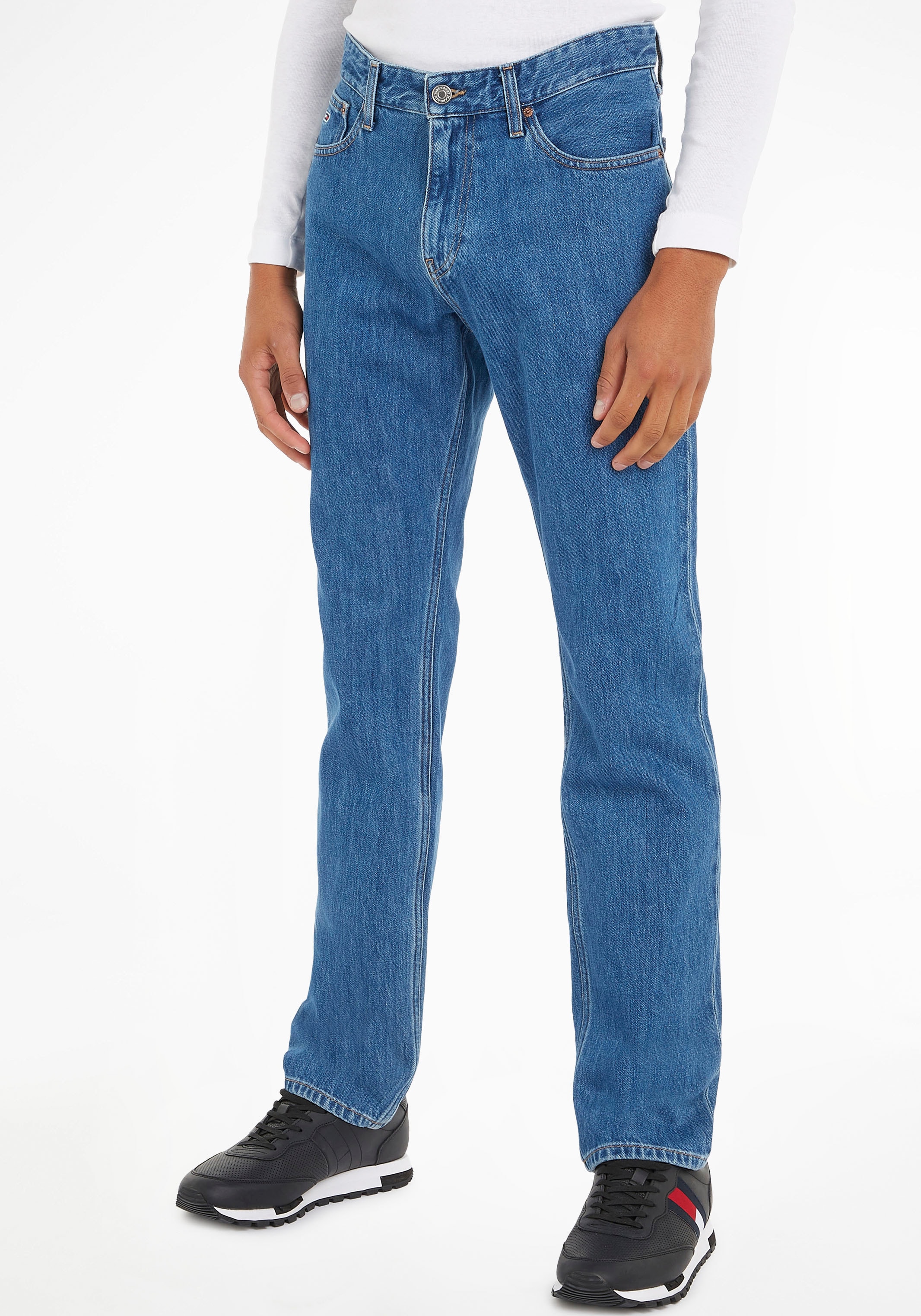 Straight-Jeans »RYAN RGLR STRGHT«, mit Tommy Jeans Stitching am Münzfach