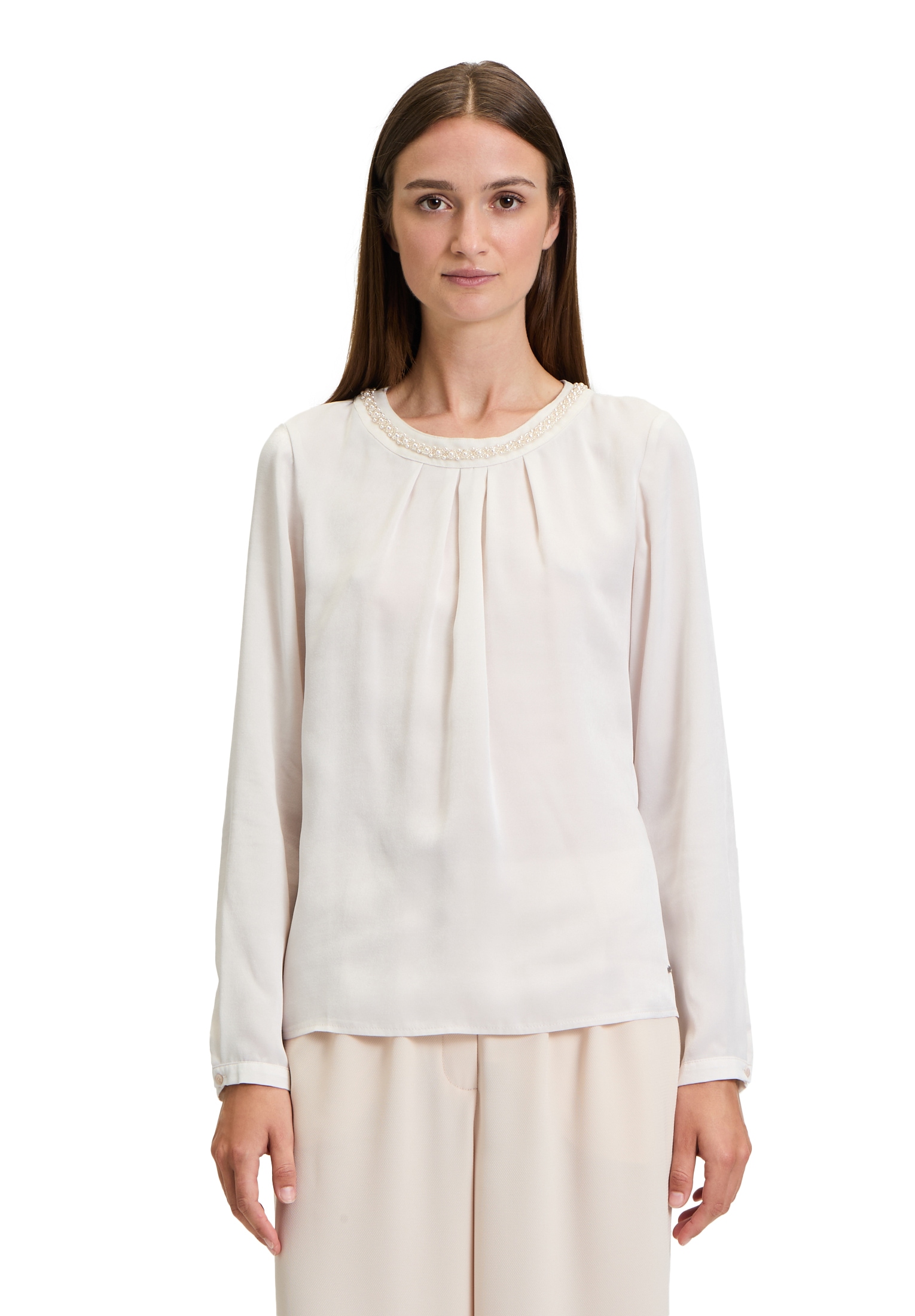 Betty&Co Schlupfbluse "Betty & Co Damen Schlupfbluse mit Perlen" günstig online kaufen