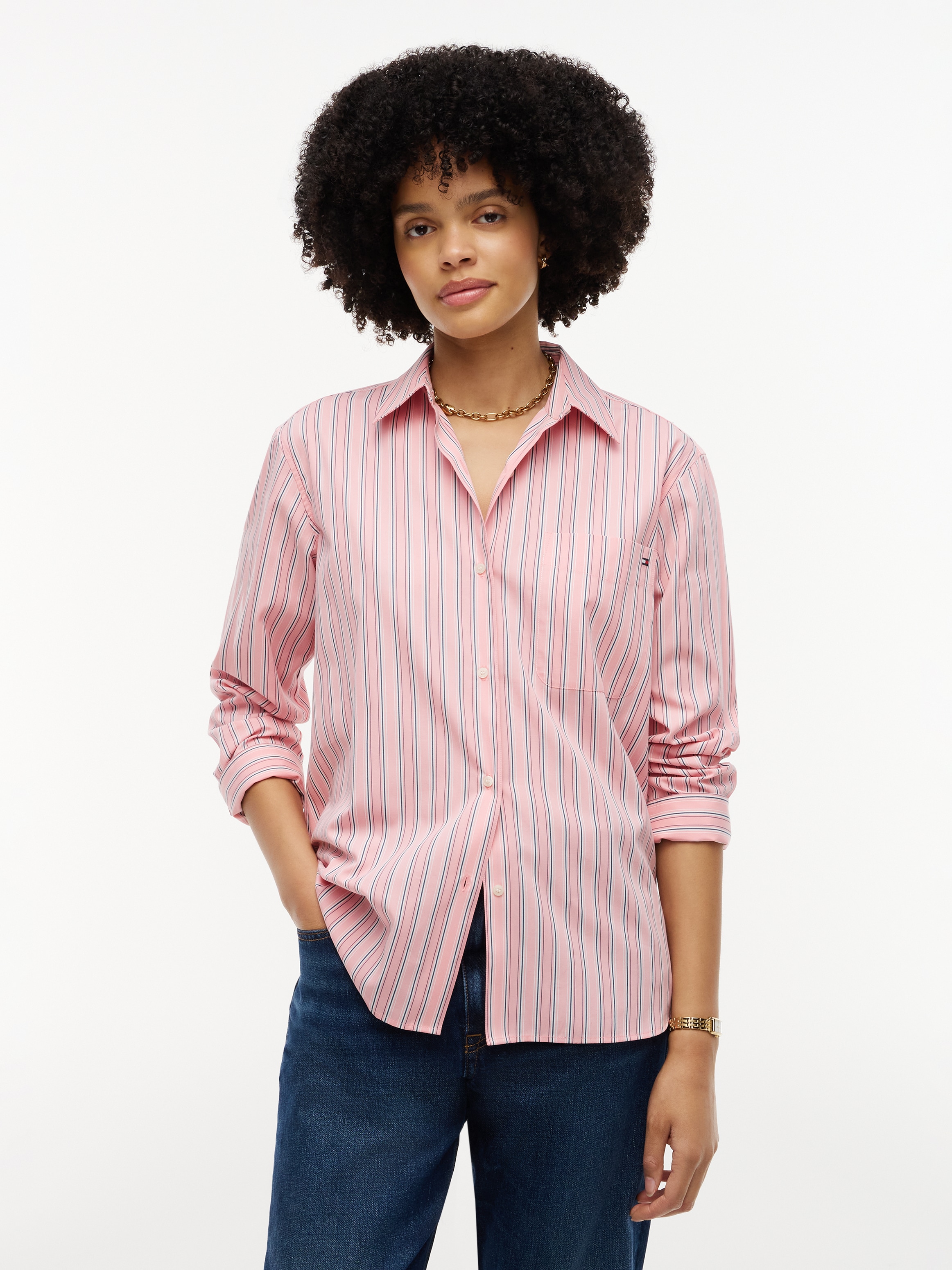 Tommy Hilfiger "ESS POPLIN EASY FIT SHIRT" Baumwolle