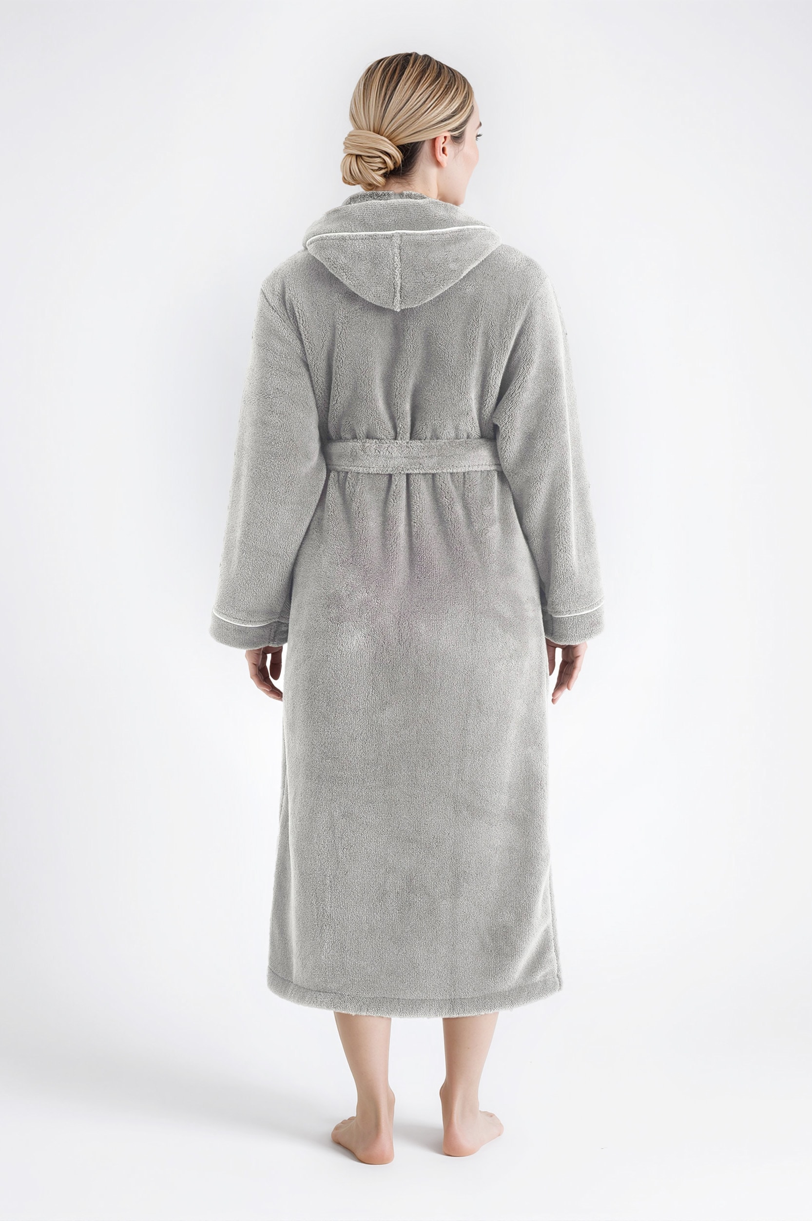 my home Unisex-Bademantel »Lillou, ideal für Sauna & Spa, Hotelbademantel, Morgenmantel«, (1 St.), kuschelig weicher Fleece, plüsch, für Damen und Herren, XS-3XL