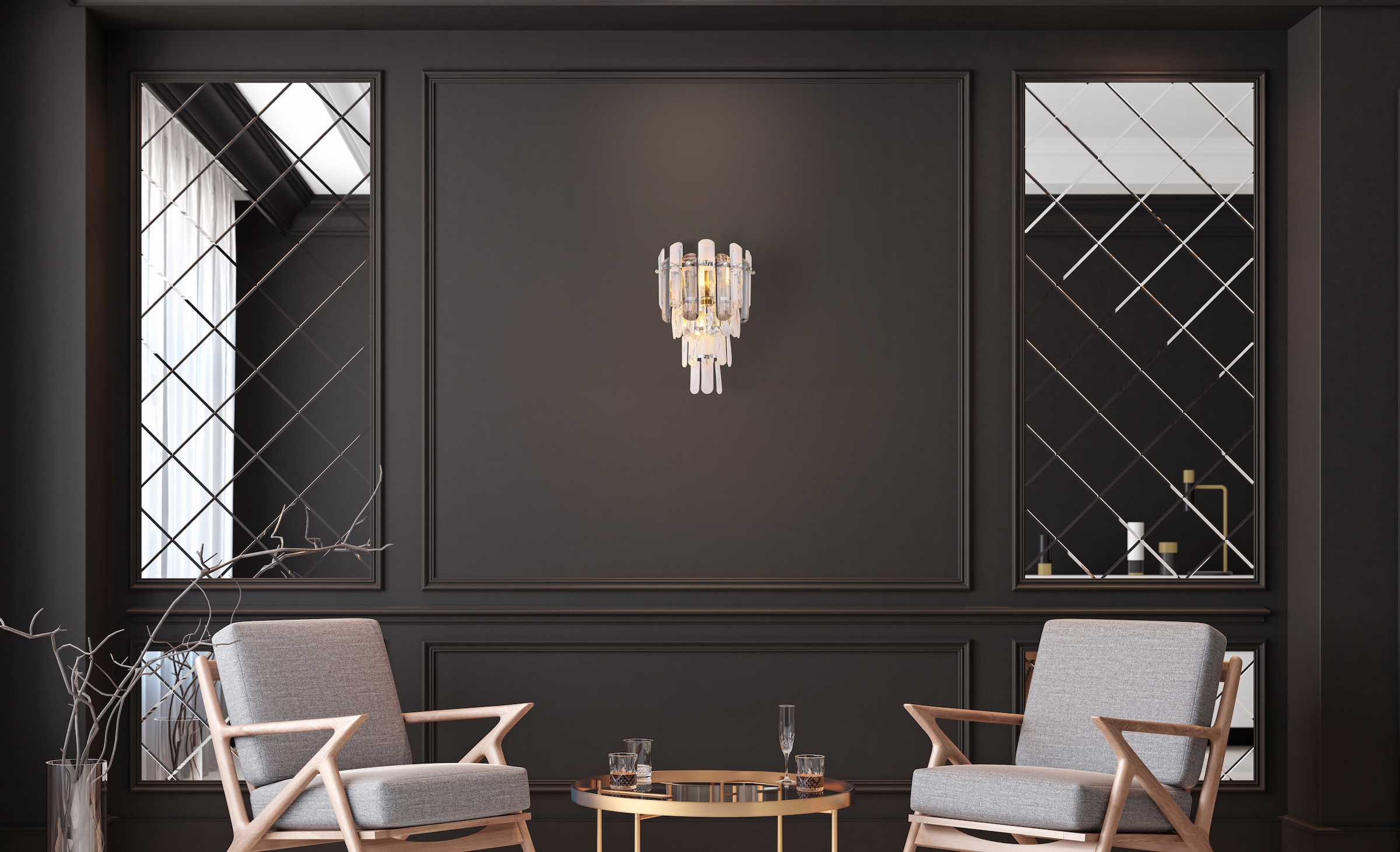 GLOBO LIGHTING Wandleuchte »ORGINA« E14 1 Stk. Wandlampe Wand Wohnzimmer Flur Wandbeleuchtung