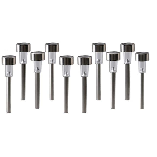 näve LED Gartenleuchte »Ground Spikes«, 1 flammig-flammig, LED-Solar  Erdspieß 10er Set, metall blank, Spieß d: 5,5cm | BAUR