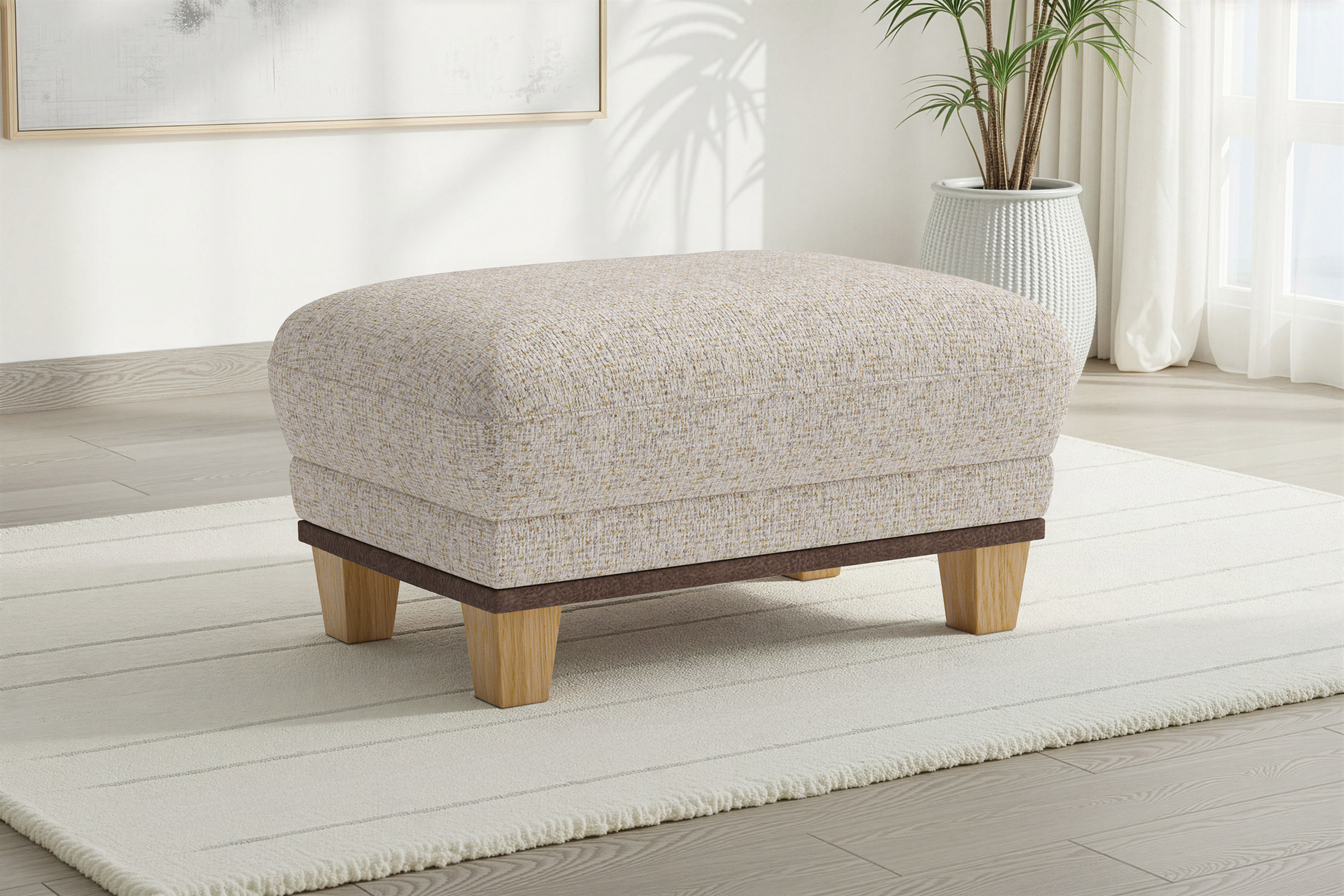 sit&more Polsterhocker "Concept" mit Buchefuß in drei Farben zur Auswahl
