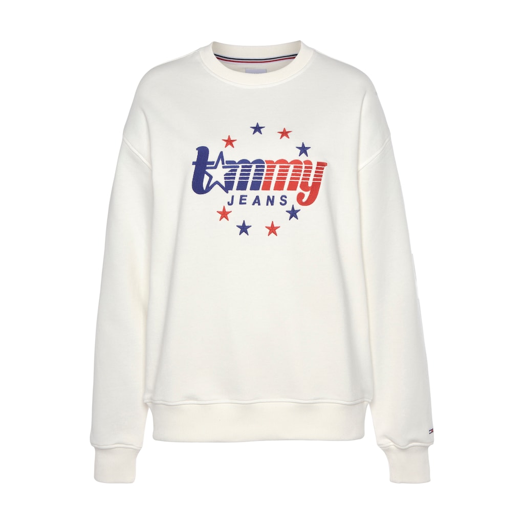 Tommy Jeans Sweatshirt »TJW RELAXED TOMMY STARS CREW«, mit aufgesticktem Logodesign