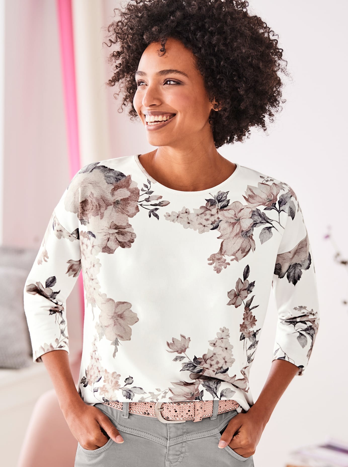 heine Print-Shirt "Druck-Shirt" 1 Stk. tlg. günstig online kaufen