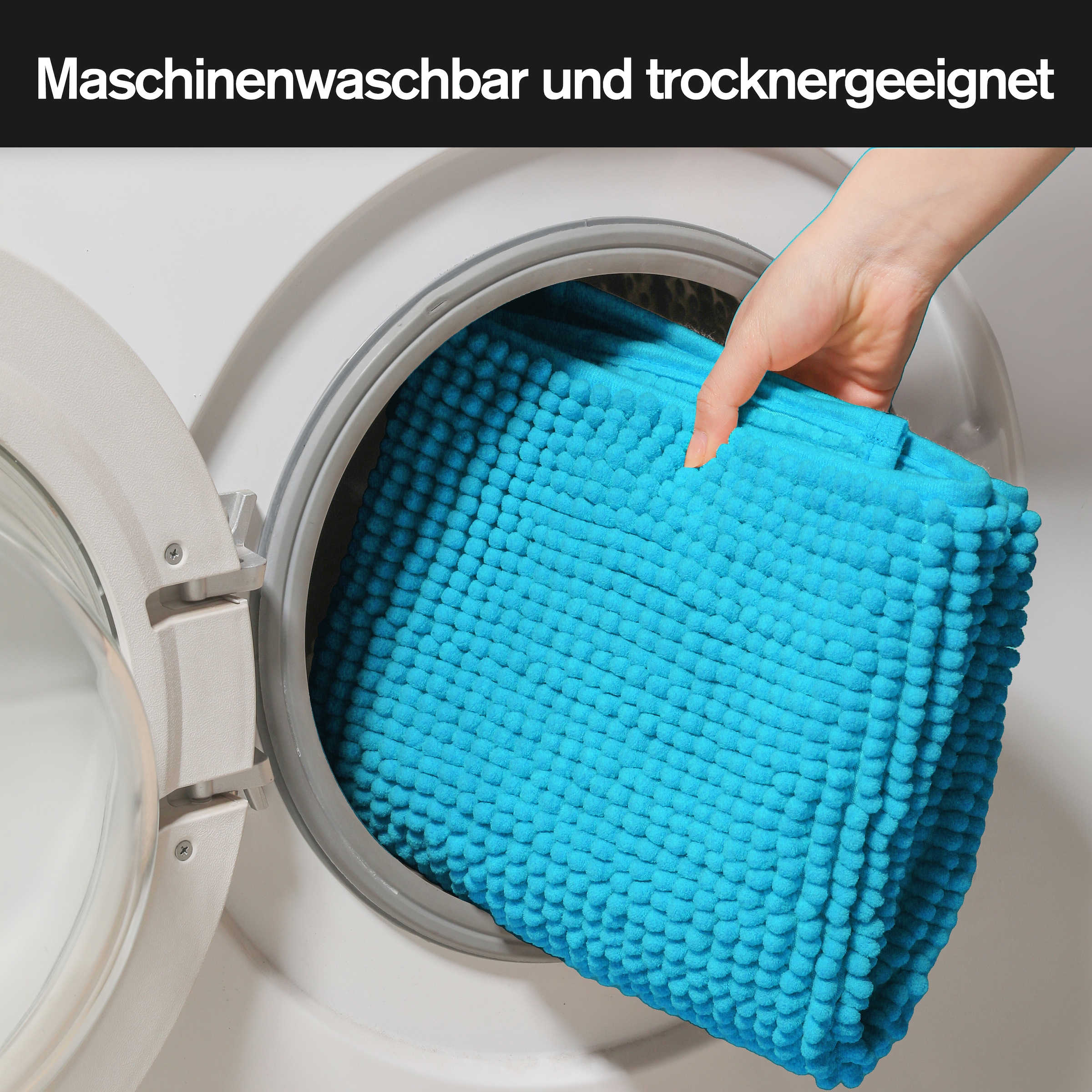 my home Badematte »Vanessa Chenille, Badvorleger, Badezimmer Teppich, Duschvorleger«, beidseitig nutzbar-strapazierfähig-fußbodenheizungsgeeignet-schnell trocknend, Uni Farben, besonders weich, rechteckig