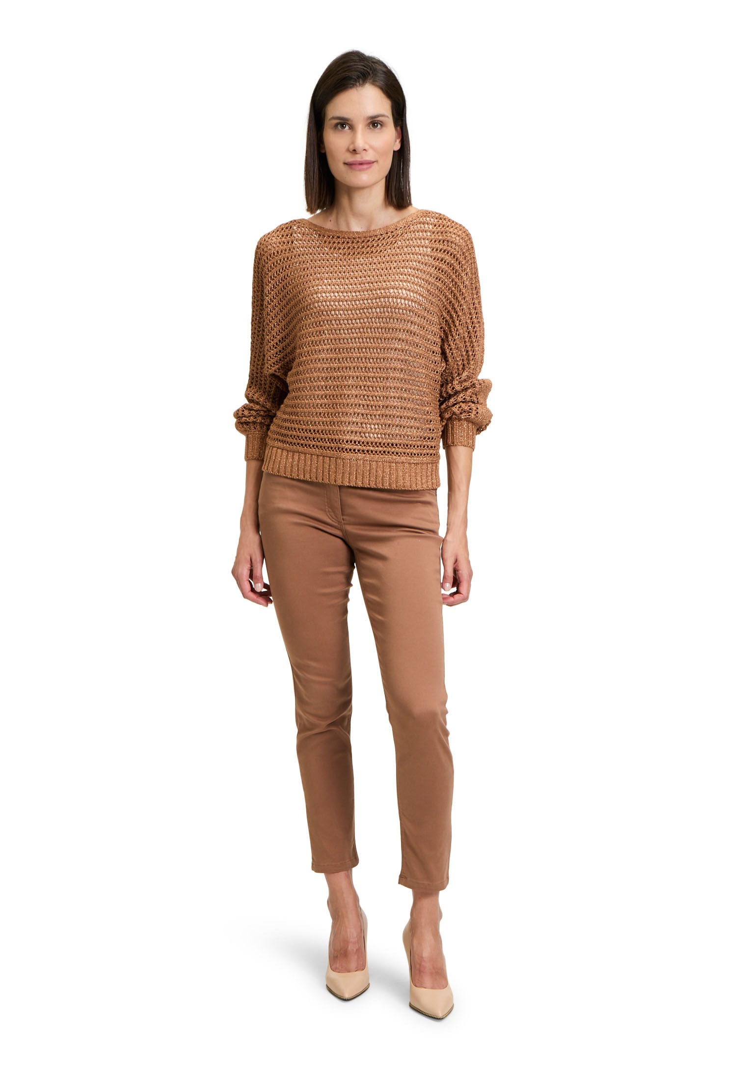 Betty Barclay Strickpullover »Betty Barclay Damen Lochstrick-Pullover mit U-Boot-Ausschnitt«, (1 tlg.), Glitzernd