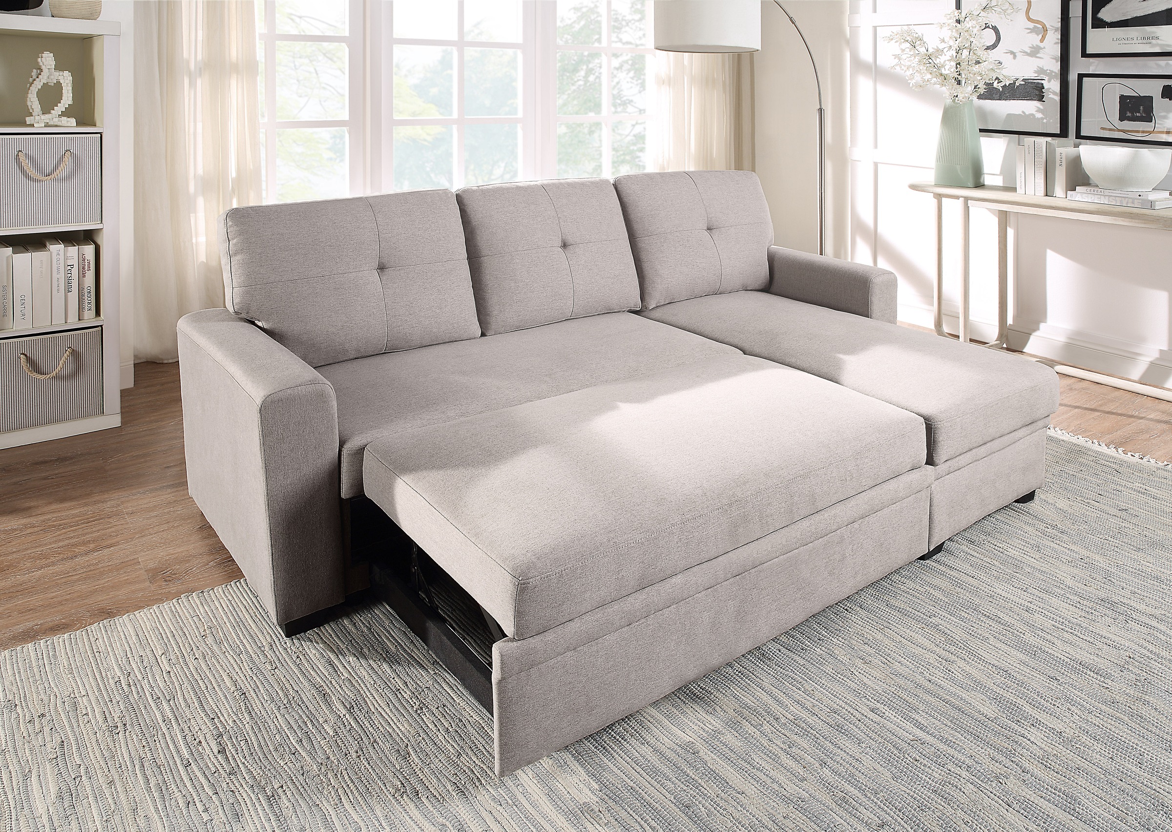 ATLANTIC home collection Schlafsofa "Gerrit L-Form", Ecksofa, mit Bettfunkt günstig online kaufen