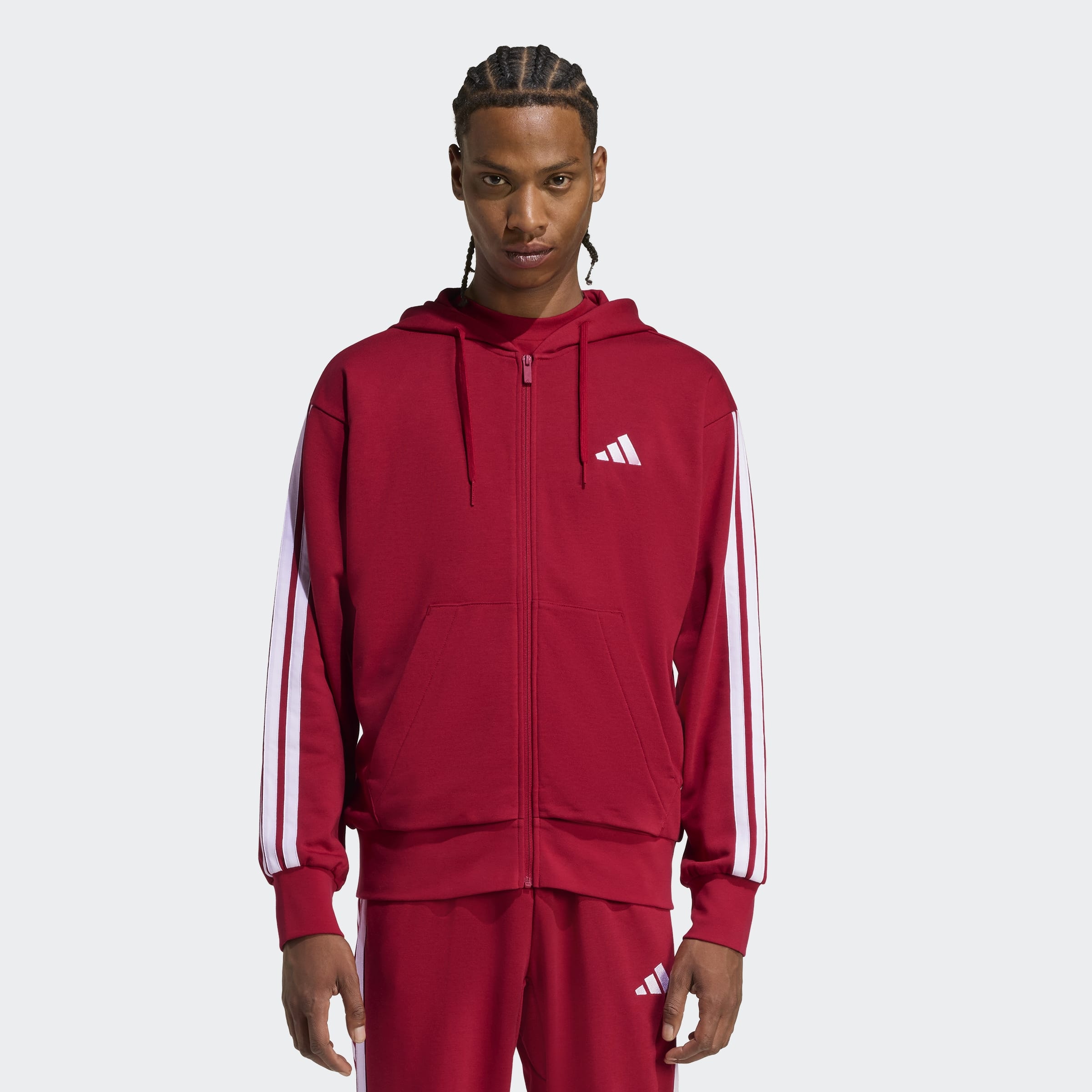 adidas Sportswear Kapuzensweatshirt "ESSENTIALS 3-STREIFEN FRENCH TERRY" günstig online kaufen