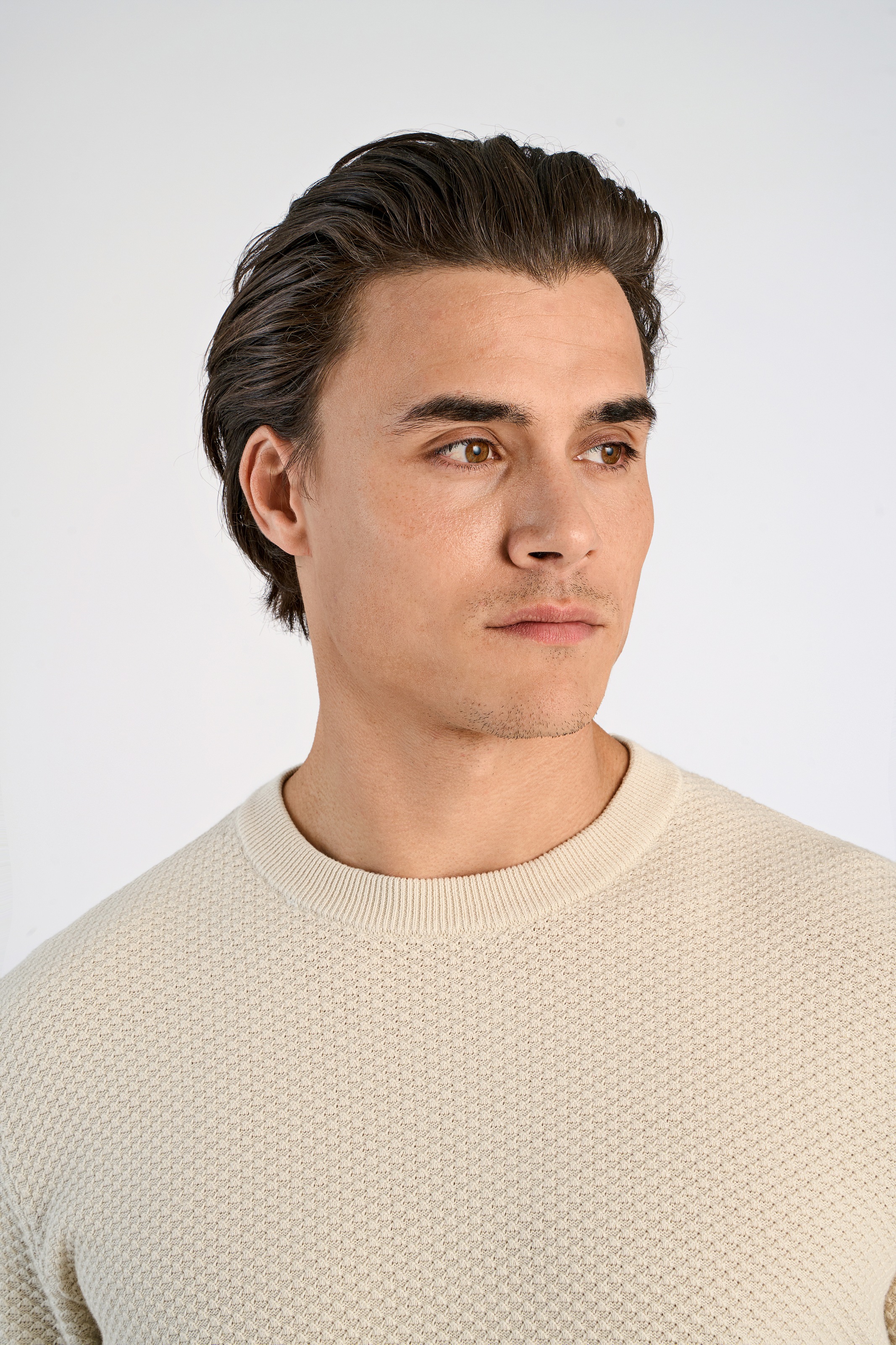 Thumbnail - LINDBERGH Strickpullover mit Rundhals und aus reiner Baumwolle