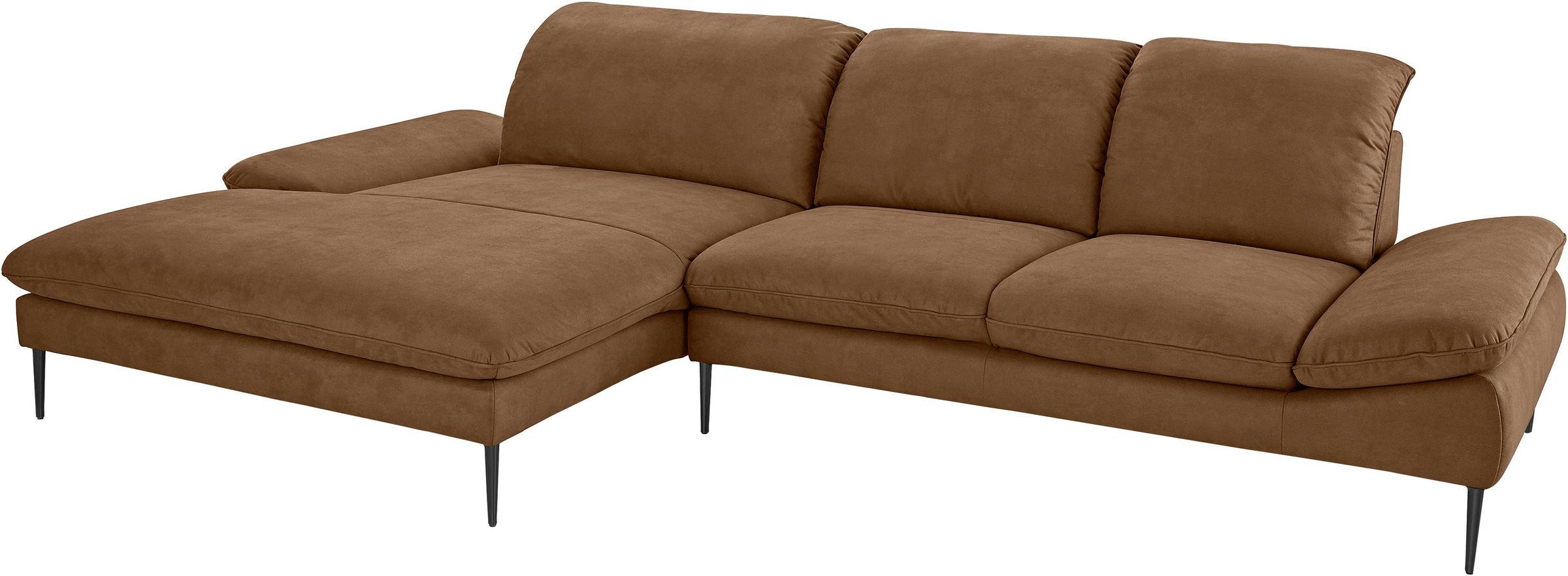 W.SCHILLIG Ecksofa »enjoy&MORE, Designsofa, bequem, zeitlos und elegant, L-Form«, Sitztiefenverstellung, Füße schwarz pulverbeschichtet, Breite 340 cm