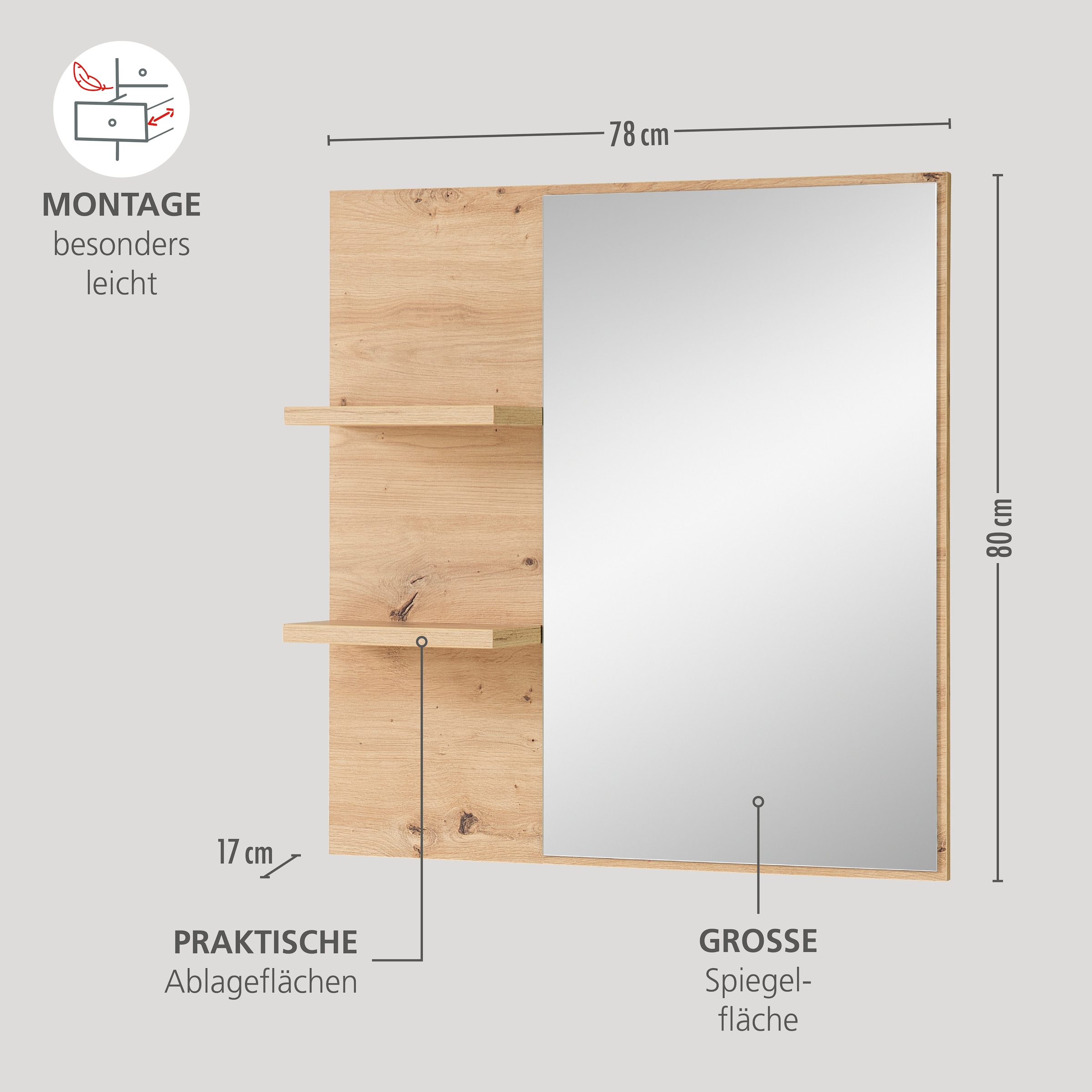 Innostyle Garderoben-Set »Bari Garderobenprogarmm, BxHxT 264x202x38 cm« Set, 5 Stk. tlg.