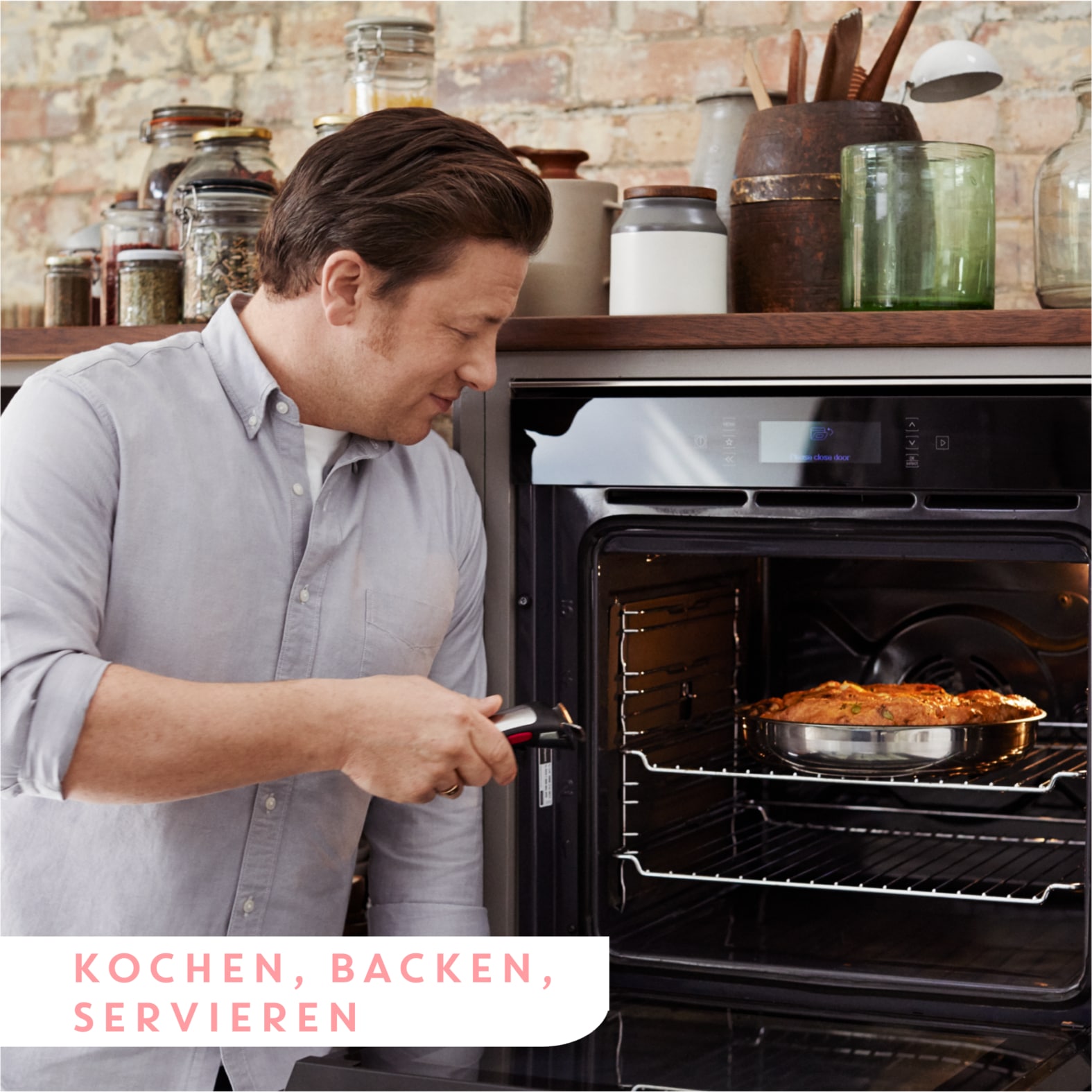 Tefal Pfannen-Set »Jamie Oliver Ingenio Induktions Töpfe Set, Pfannenset«, Edelstahl, (Set, 9 tlg., Bratpfanne 28 cm, Kasserollen 16/20 cm, Schmorpfanne 24 cm, 3 Deckel), für alle Herdarten geeignet, Thermo-Signal, Antihaft, L9769932
