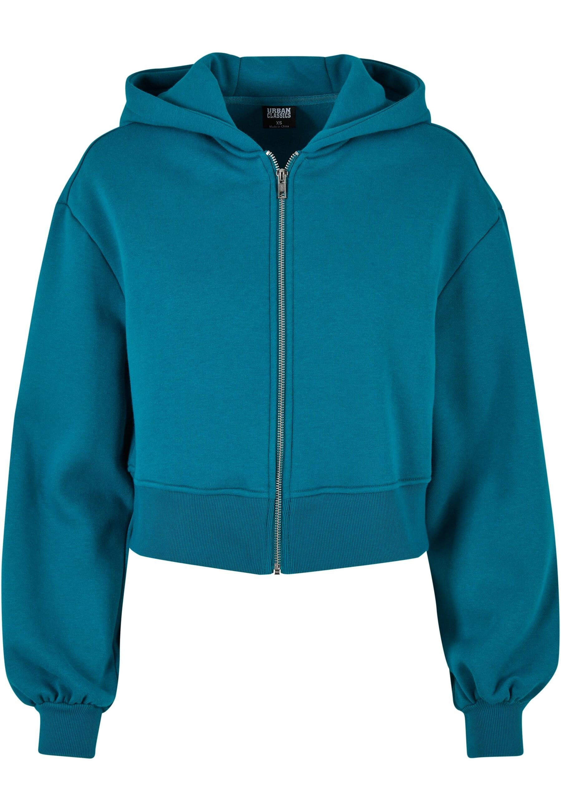 URBAN CLASSICS Sweatjacke "Urban Classics Damen Ladies Short Oversized Zip Jacket"