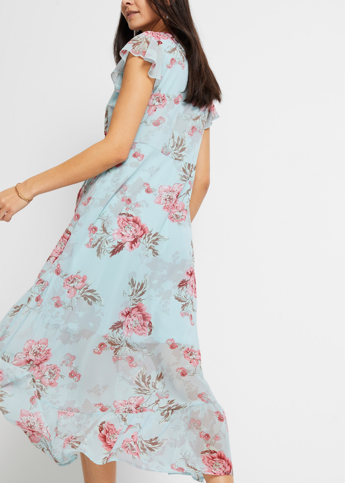 Thumbnail - bonprix Chiffonkleid für eleganten Anlass, aus Polyester, ausgestellte Passform