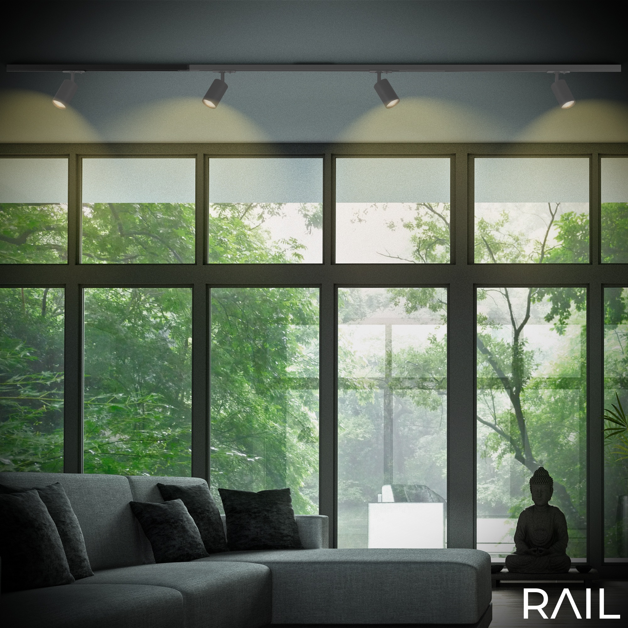 Briloner Leuchten Schienensystem-Schienen »RAIL« 1 tlg. tlg. Stromschiene 0,75 m Schwarz Schienensystem Rail Wohnzimmer Büro Küche