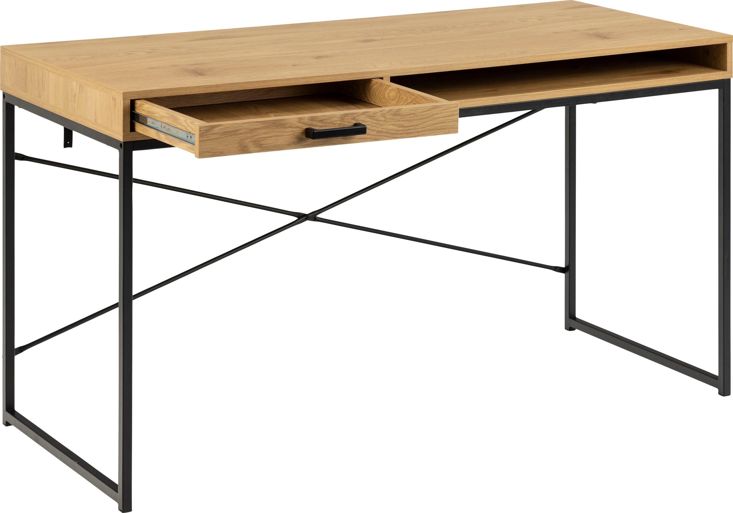 ACTONA GROUP Schreibtisch, Metallgestell, 1 Schublade und 1 offenem Fach, Breite  140 cm bestellen | BAUR