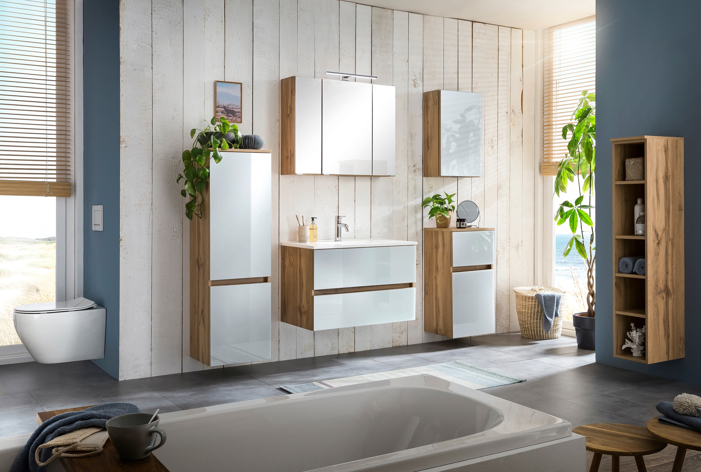 welltime Badezimmer-Set »Horki« Set, 5 Stk. tlg.