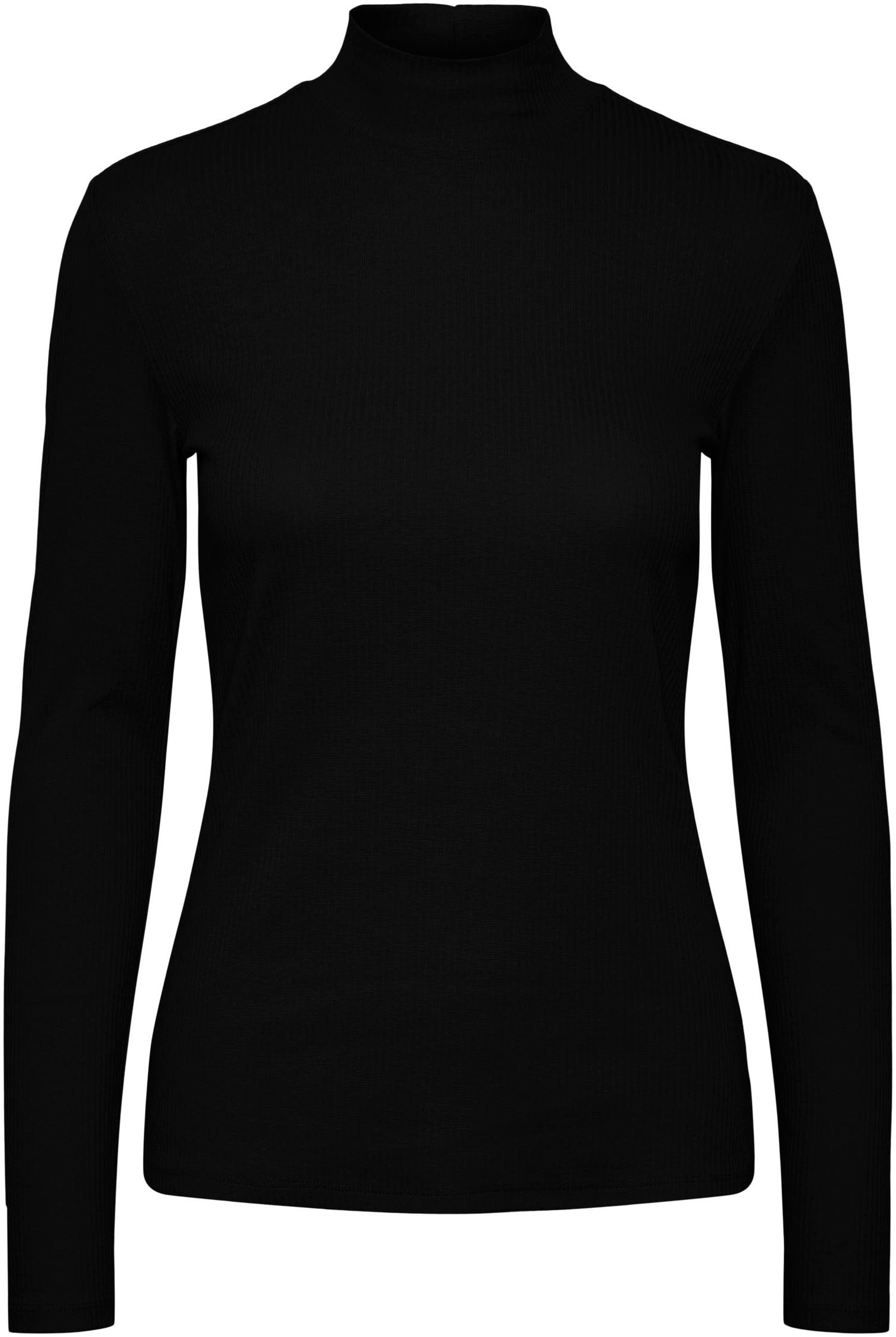 Pieces PCRUKA T-NECK - T-shirt à manches longues - cloud dancer/black