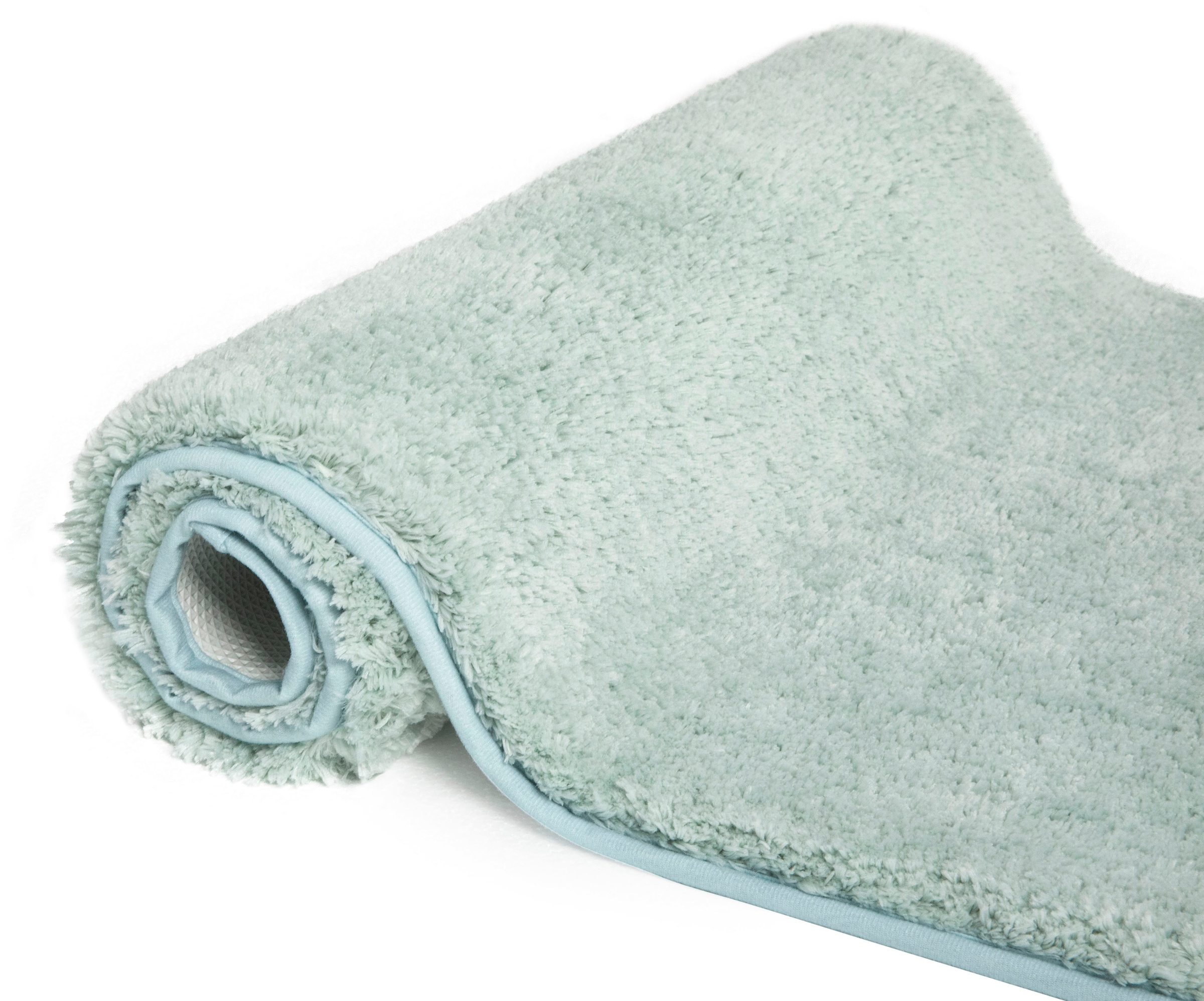 my home Badematte »Jos, Badvorleger, Badezimmer Teppich«, rutschhemmend beschichtet, fußbodenheizungsgeeignet-schnell trocknend, Badematten in Pastell-Farben, Badteppich als 3 teiliges Set erhältlich