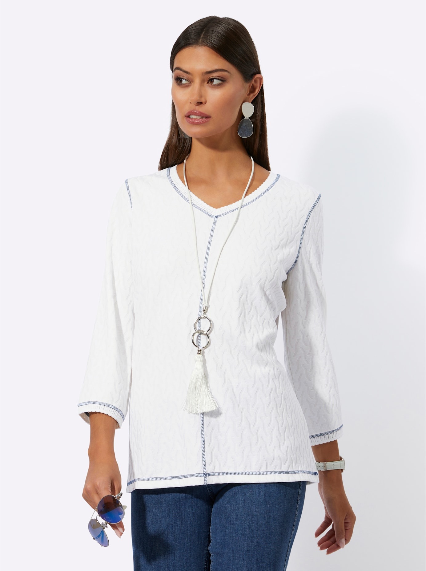 creation L 3/4-Arm-Shirt "Shirt" 1 Stk. tlg. günstig online kaufen