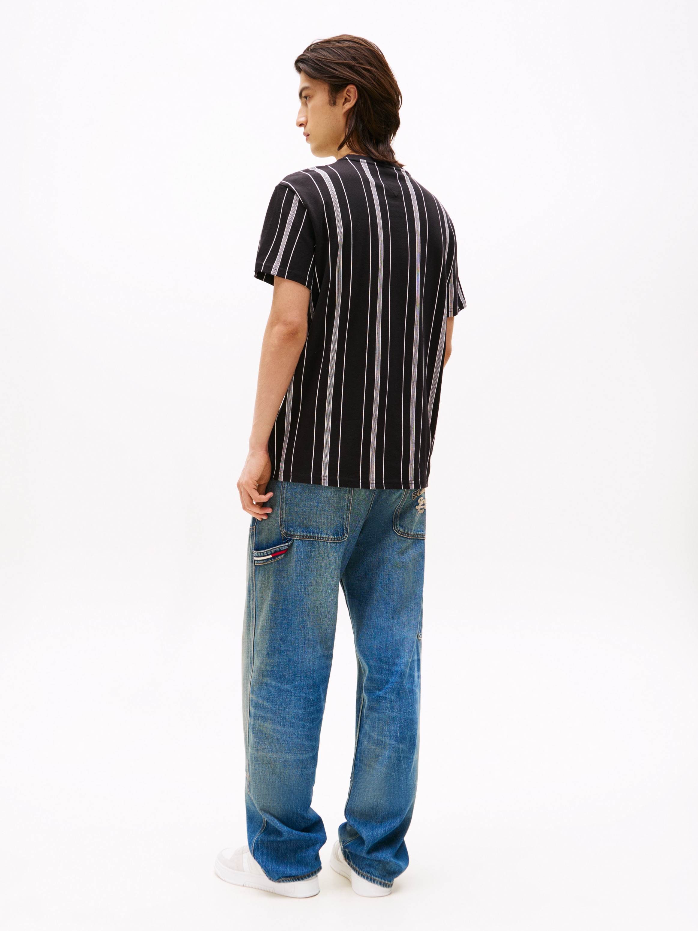 Tommy Jeans T-Shirt »TJM REG VERT STRIPE SS TEE«, modisch gestreift