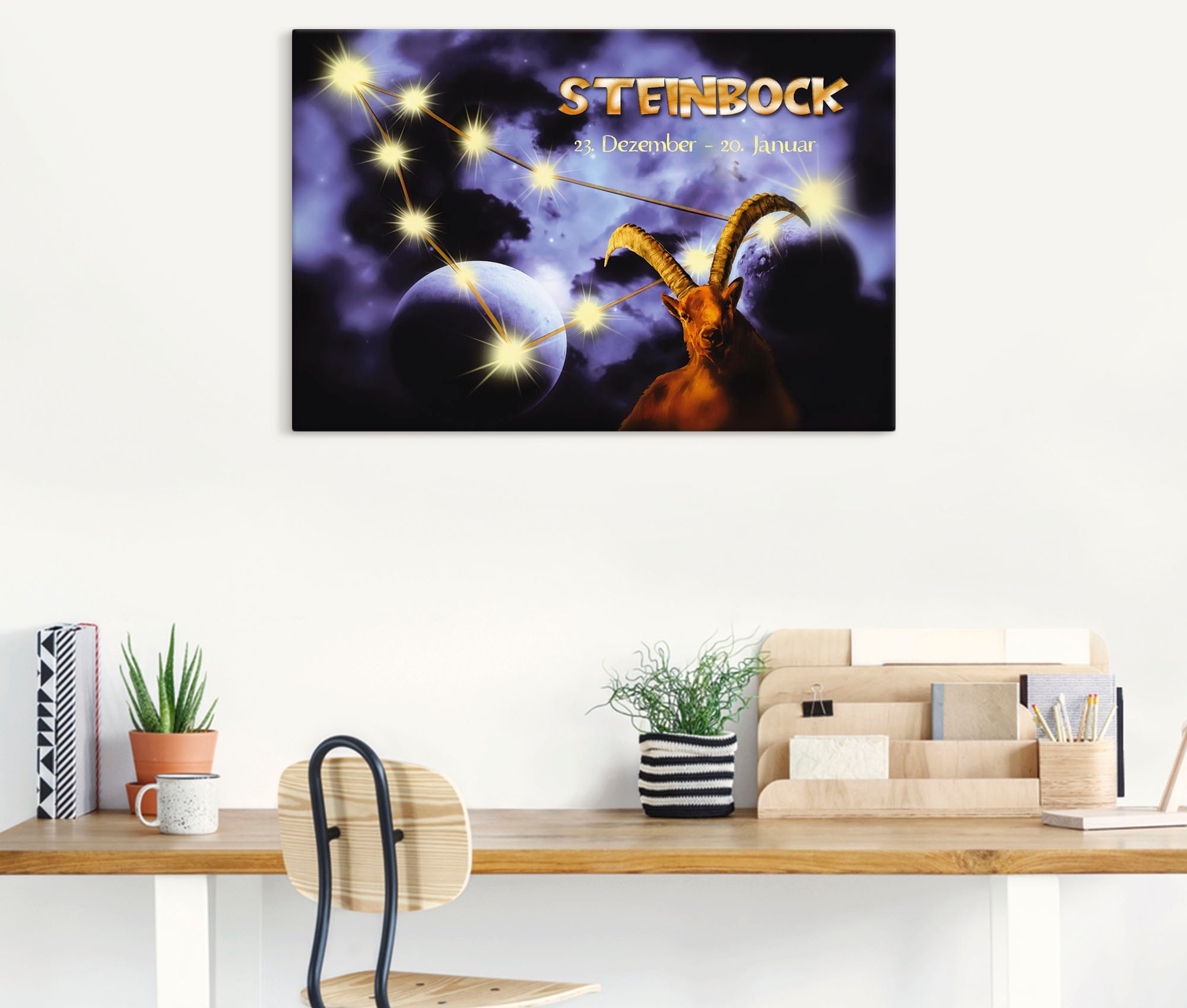 Artland Wandbild »Sternzeichen - Steinbock«, Bilder von Sternzeichen, (1 St.), als Leinwandbild, Poster in verschied. Größen