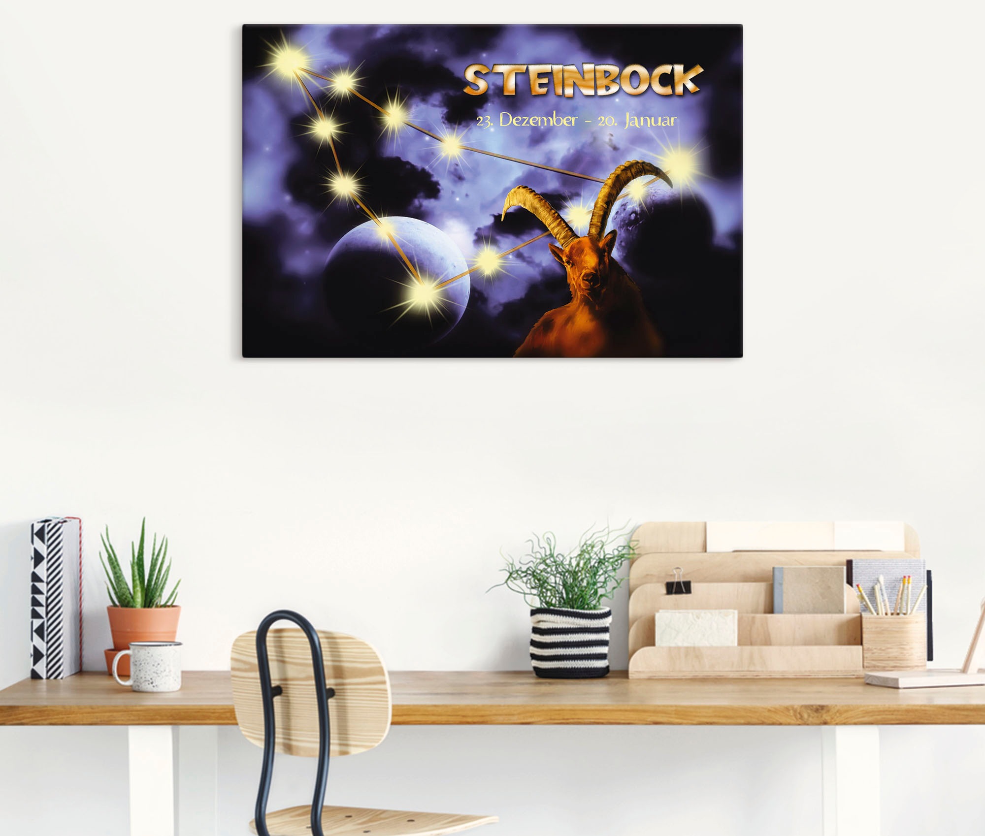 Artland Wandbild "Sternzeichen - Steinbock", Bilder von Sternzeichen, (1 St günstig online kaufen