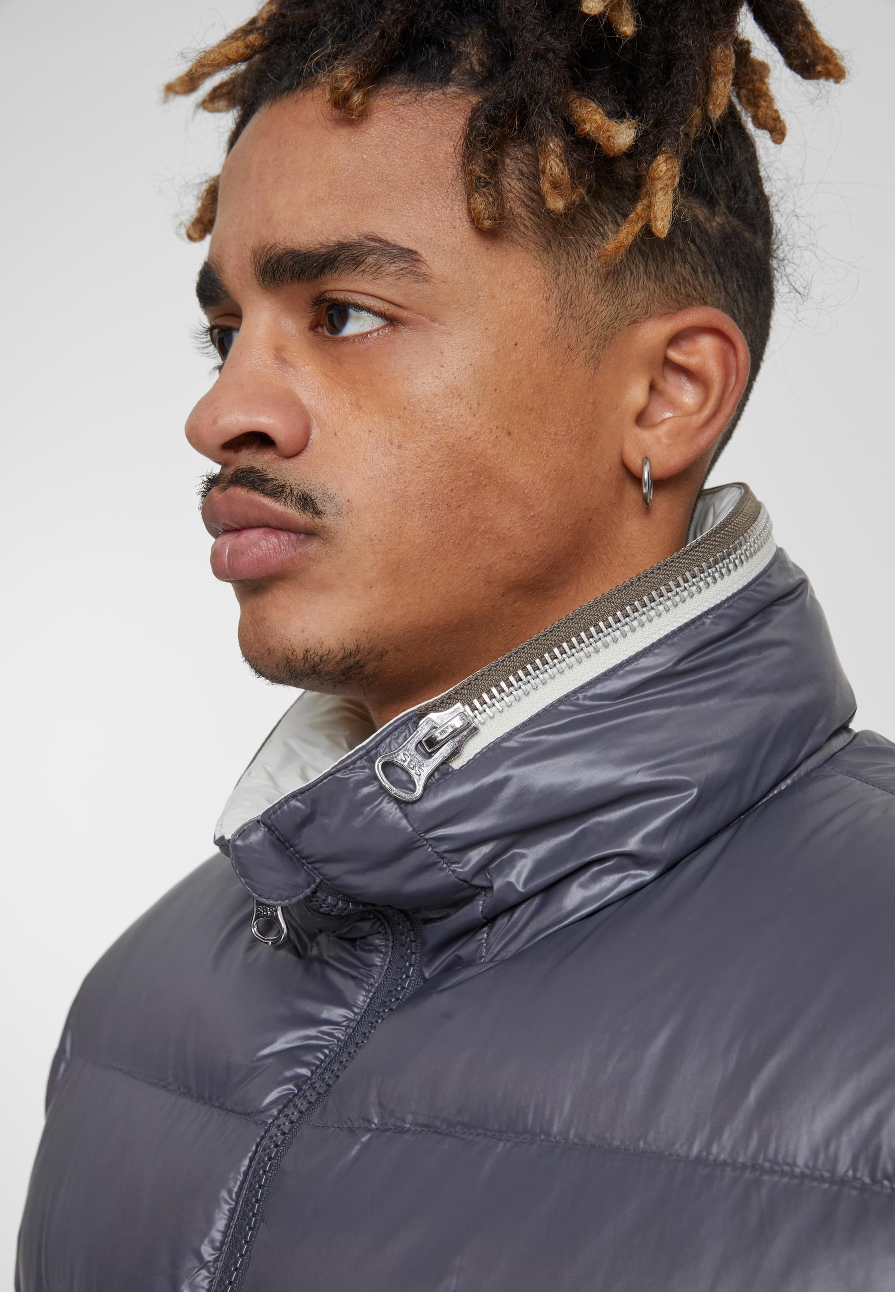 URBAN CLASSICS Winterjacke »Urban Classics Recycled Zip neck Puffer Jacket«, (1 St.), ohne Kapuze