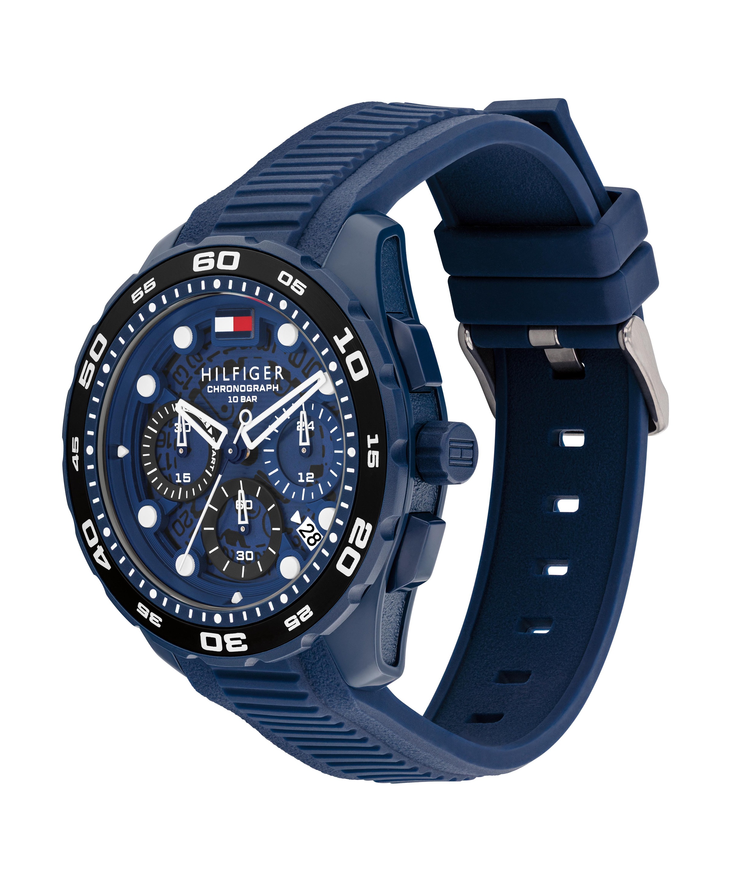 Tommy Hilfiger Chronograph »TH-REGATTA«, Quarzuhr, Armbanduhr, Herrenuhr, Silikonarmband, analog, Tag