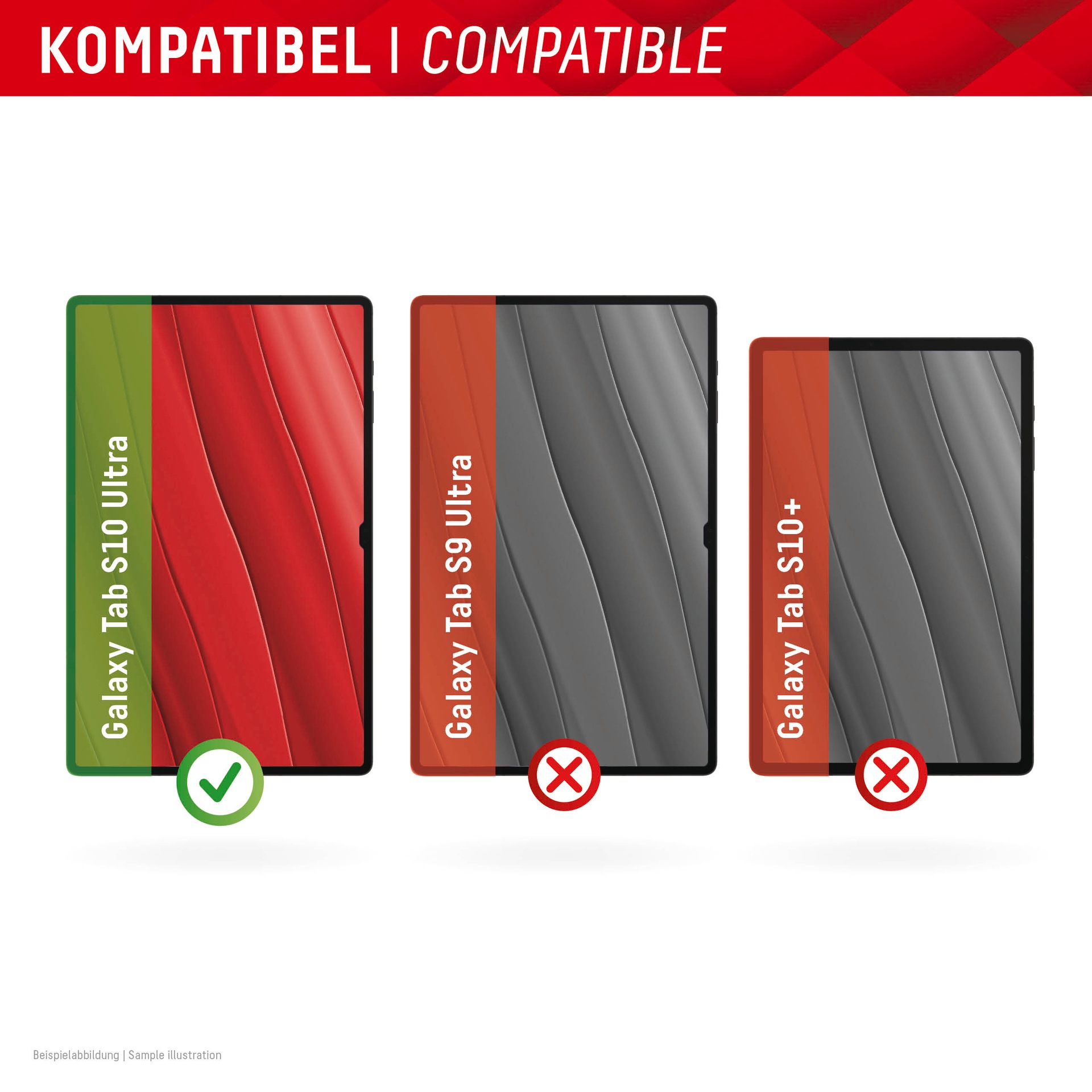 Displex Displayschutzglas »Tablet Glass«, Displayschutzfolie, Schutzfolie, Bildschirmschutz, kratz- & stoßfest